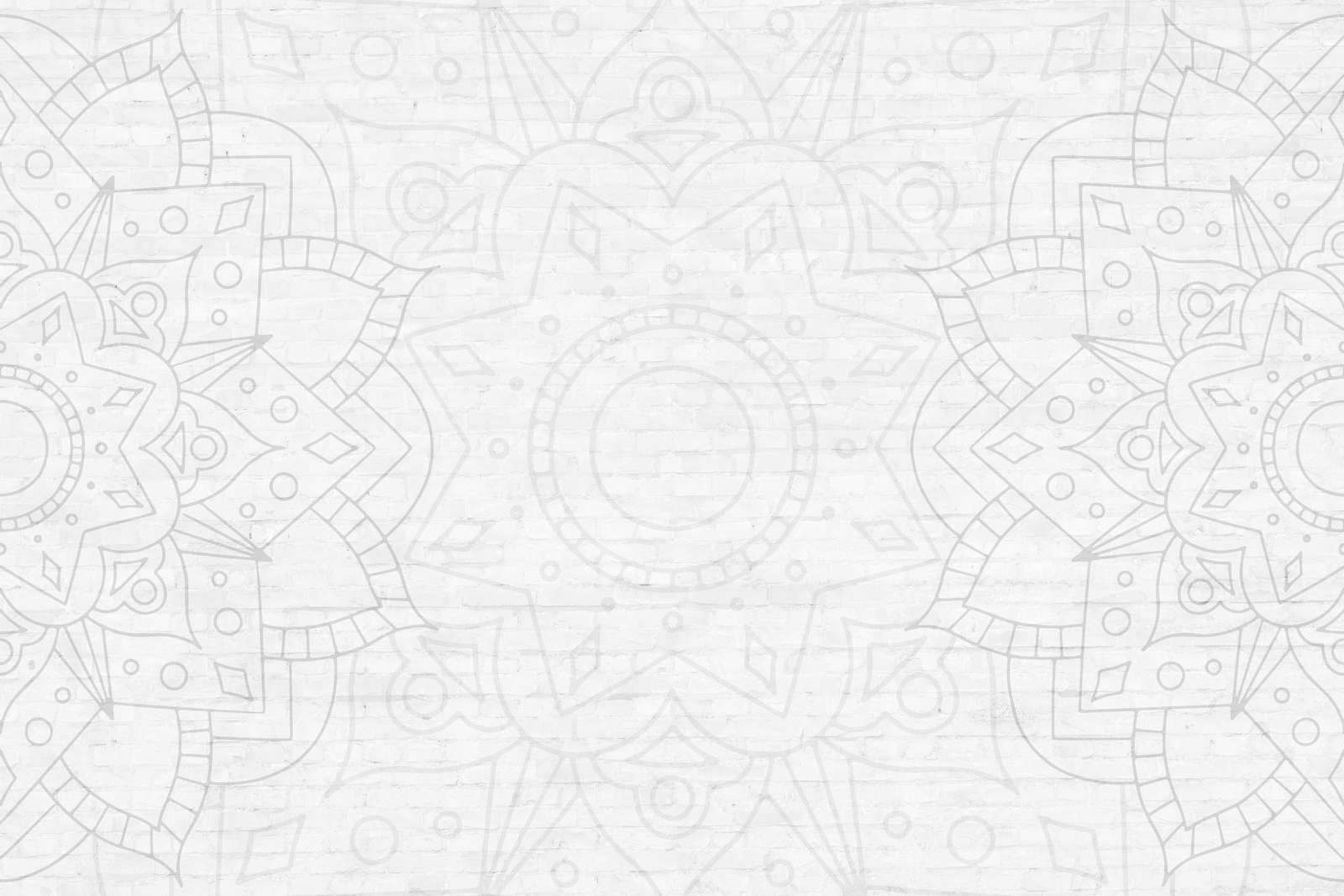 Weißes Geometrisches Mandala