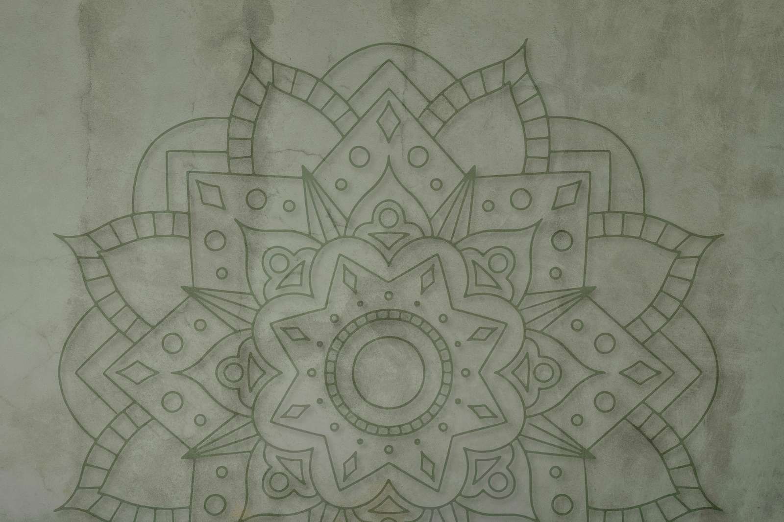 Verwittertes Grün Mandala