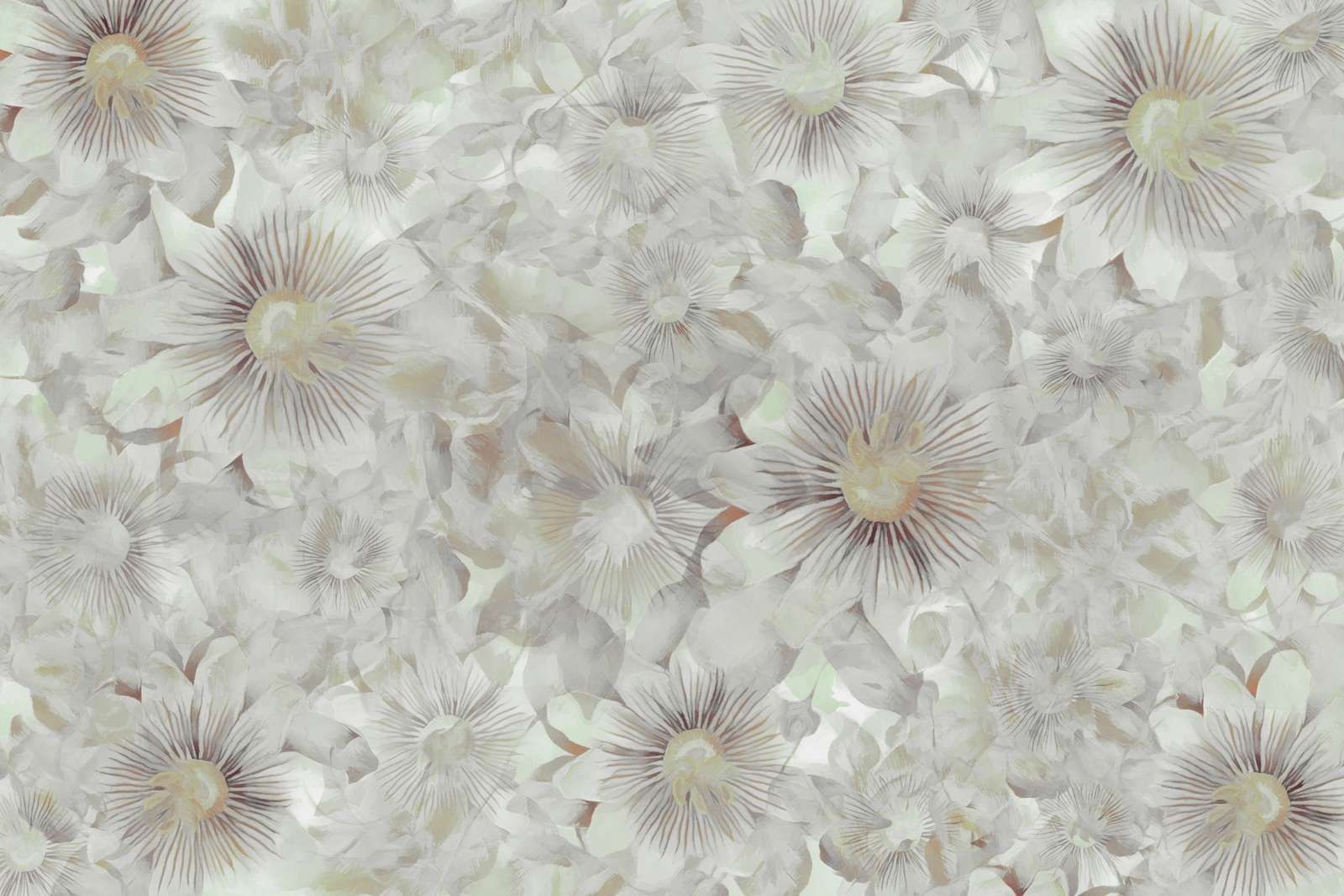 Botanische Aquarell-Eleganz Nebelgrau