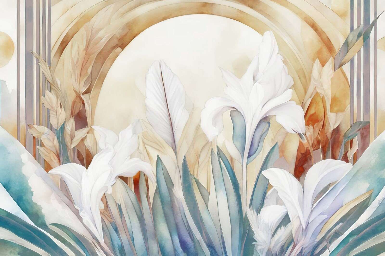 Iris bei Sonnenaufgang Blau