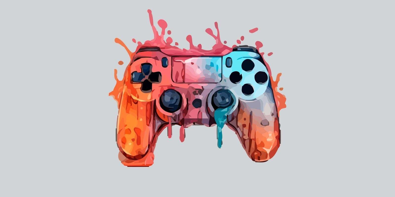 Aquarell Gamer Splash