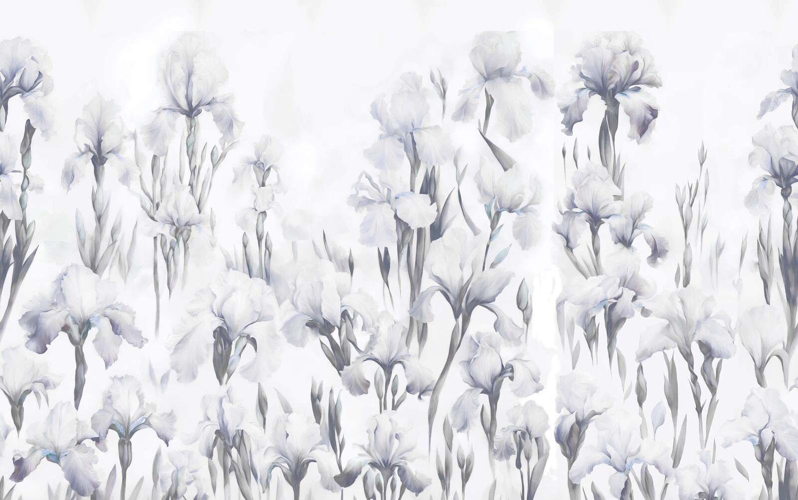 Iris tanzen nahtlos grau