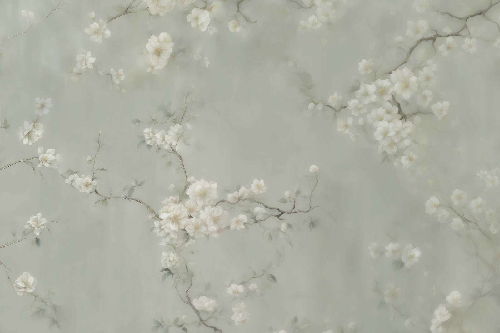 Liebliche Zweige von Blumen Grün