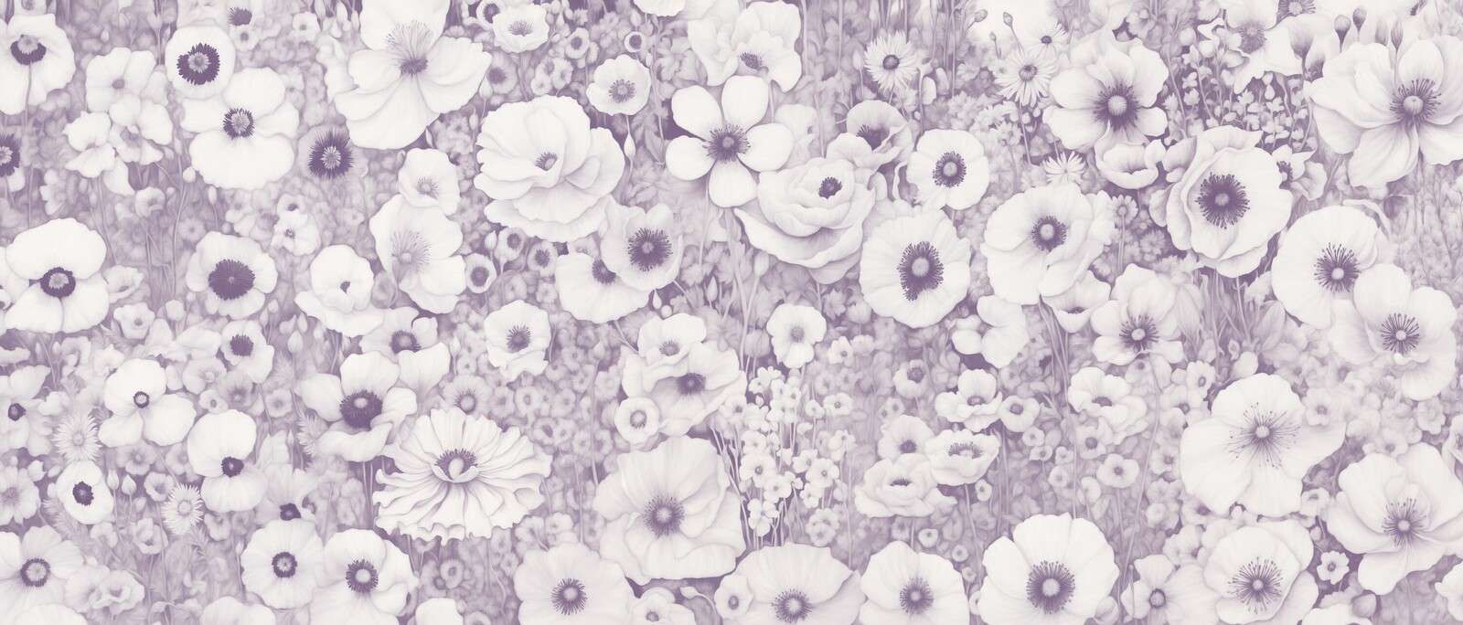 Mohnmärchen Monochrom Pink