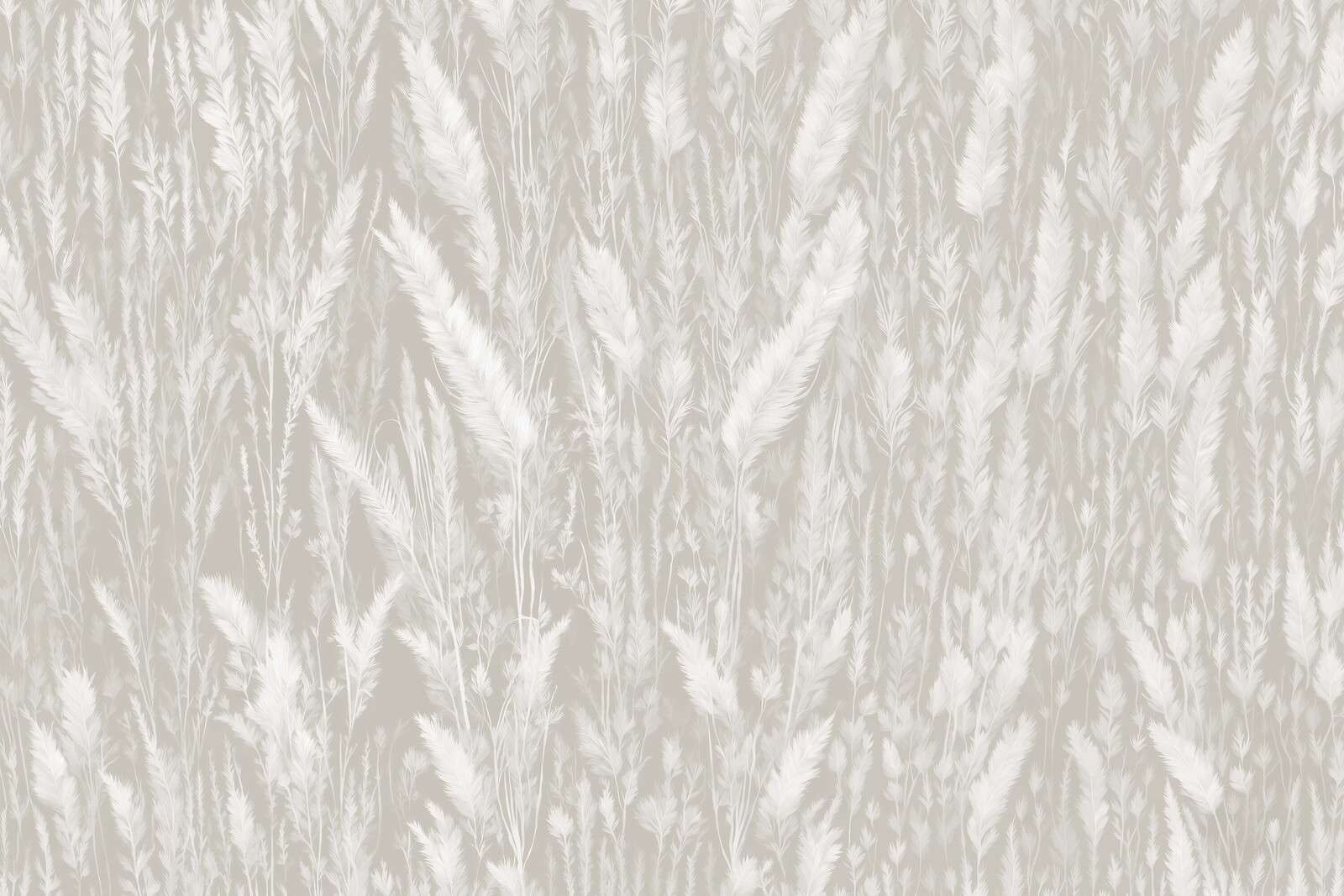 Wand von Feldgräsern - grau