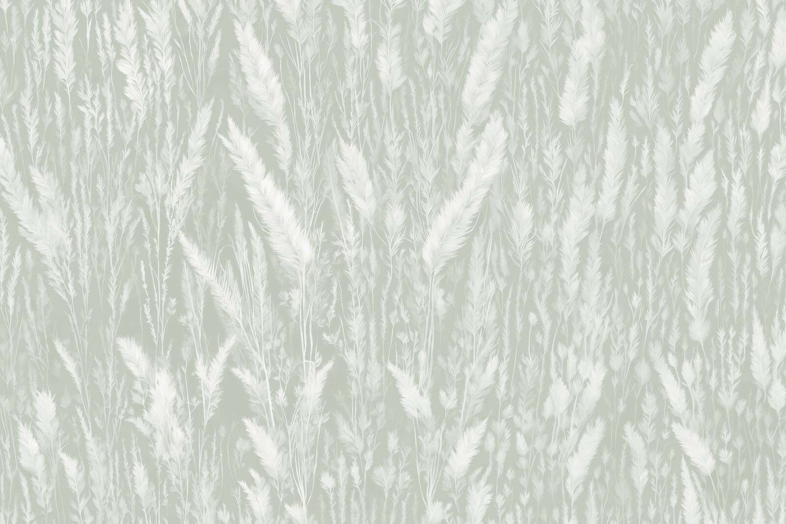 Wand von Feldgräsern - grün