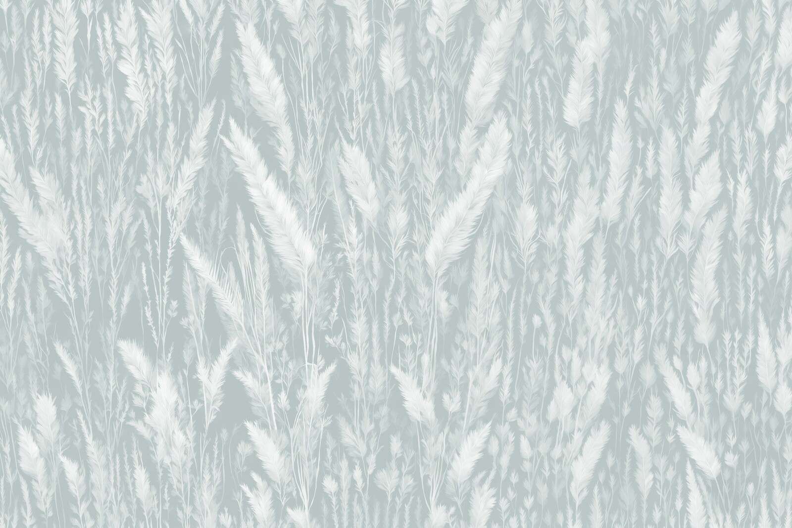 Wand von Feldgräsern - mintgrün