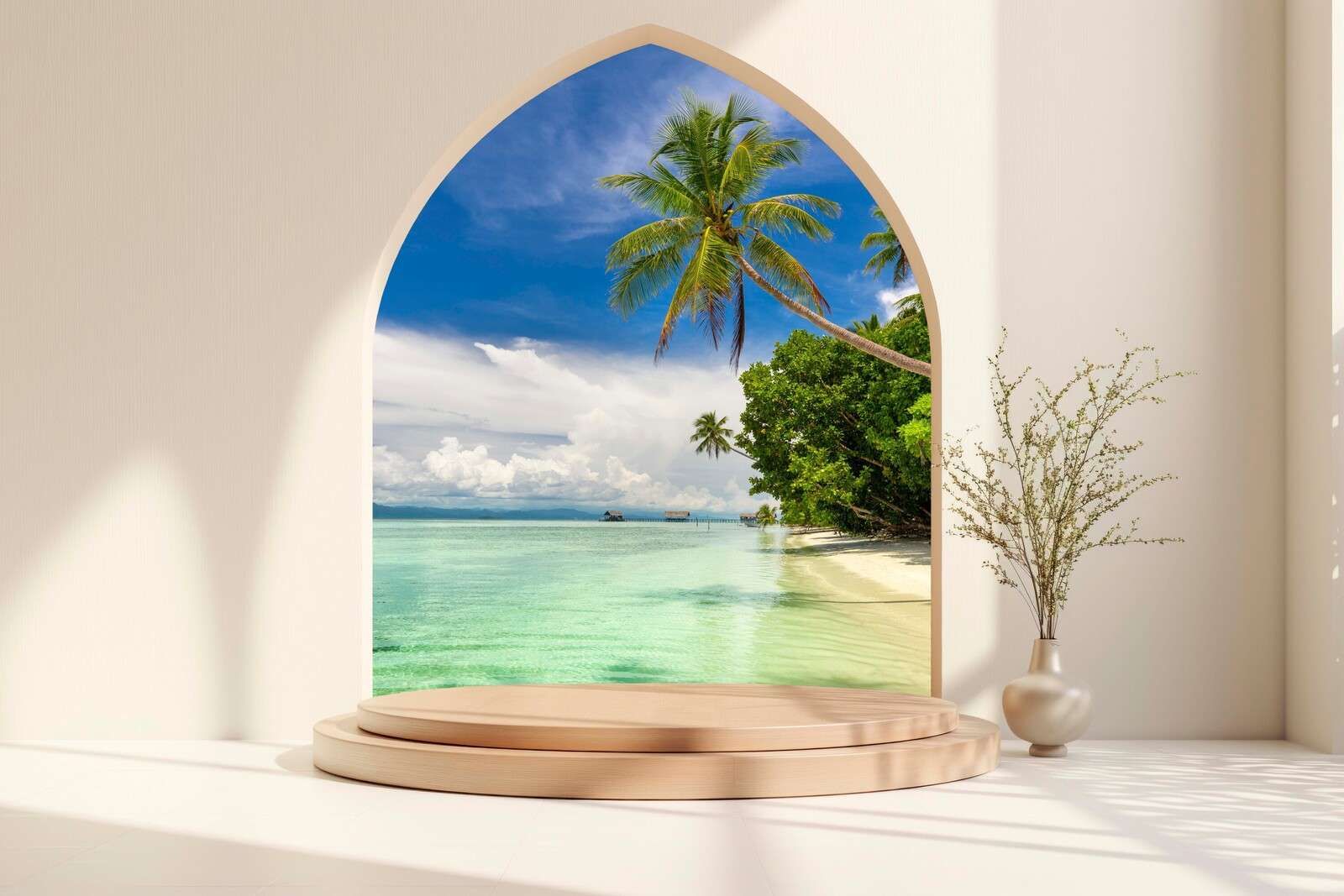 Tropische Insel mit Palmen