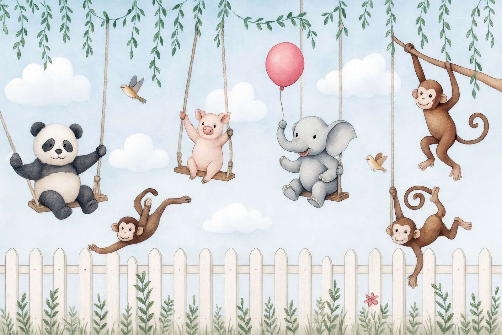 Tierfreunde auf dem Spielplatz