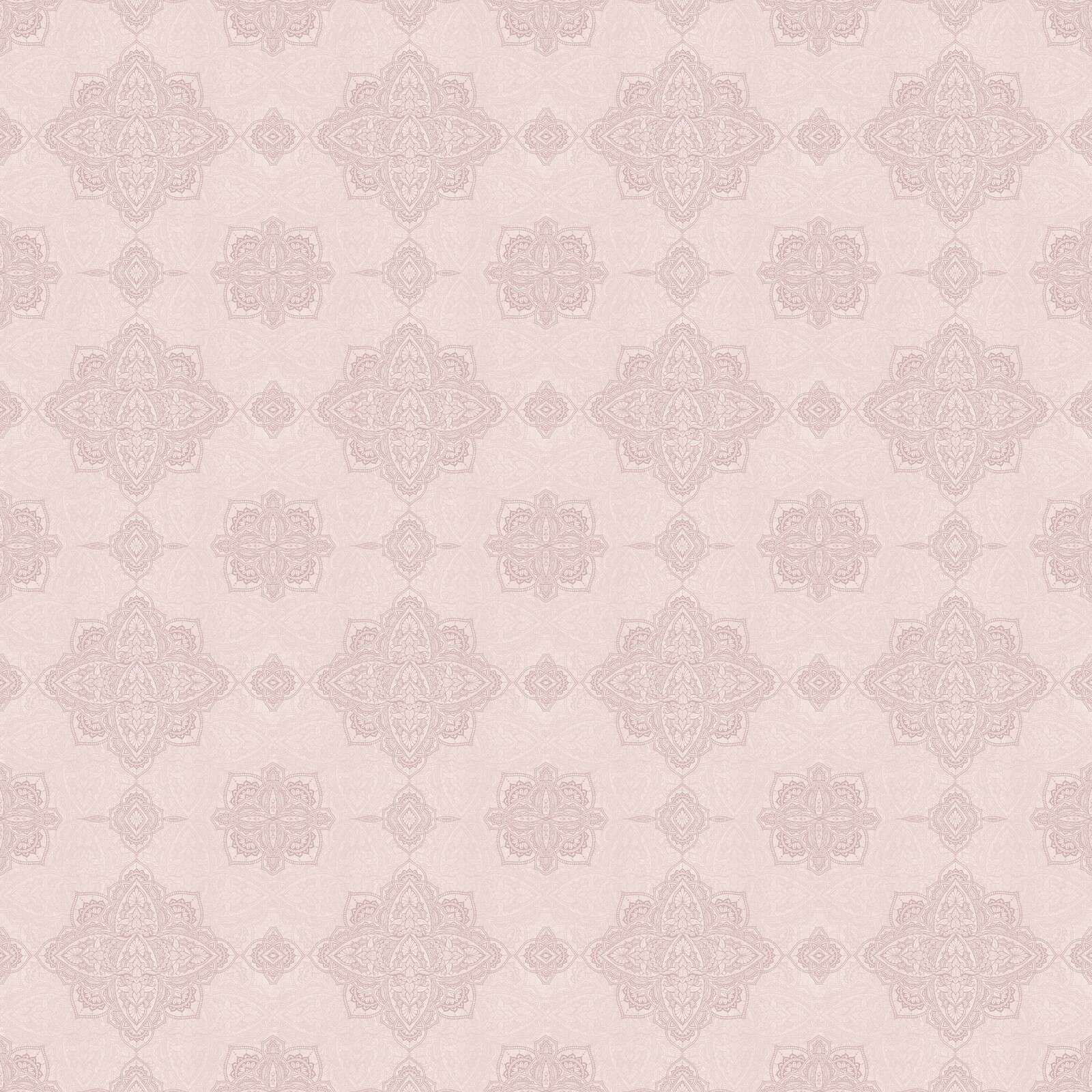 Sanftes rosa orientalisches Medaillonmuster