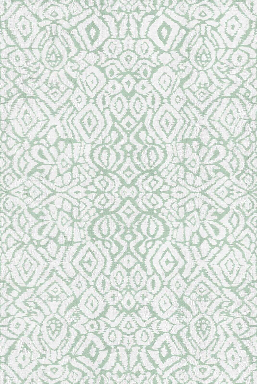 Mintgrünes Ikat-Muster mit Ornamenten