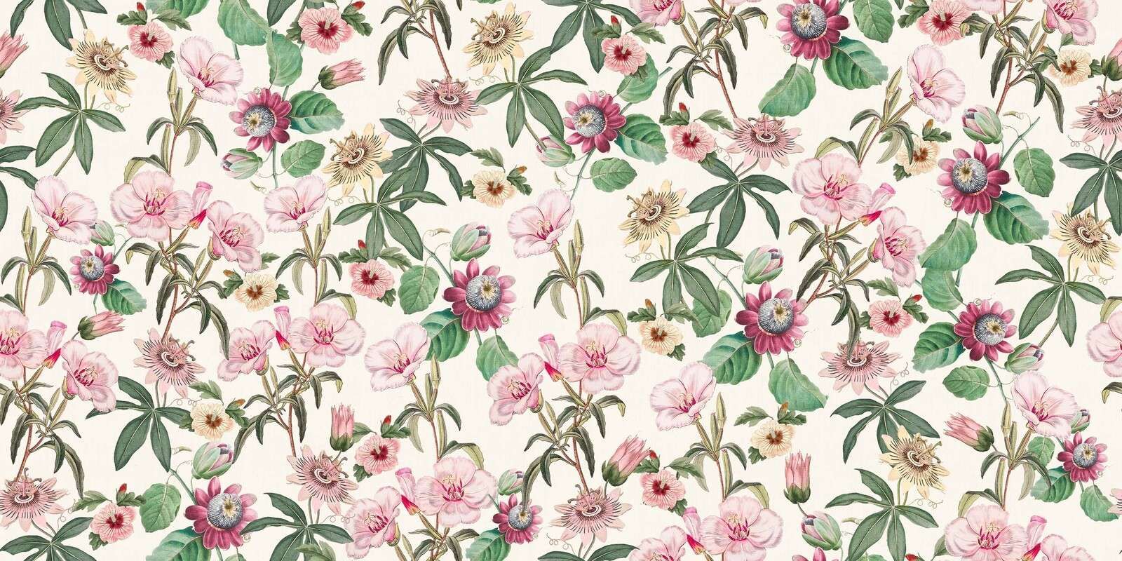 Romantische Passionsblumen in Creme