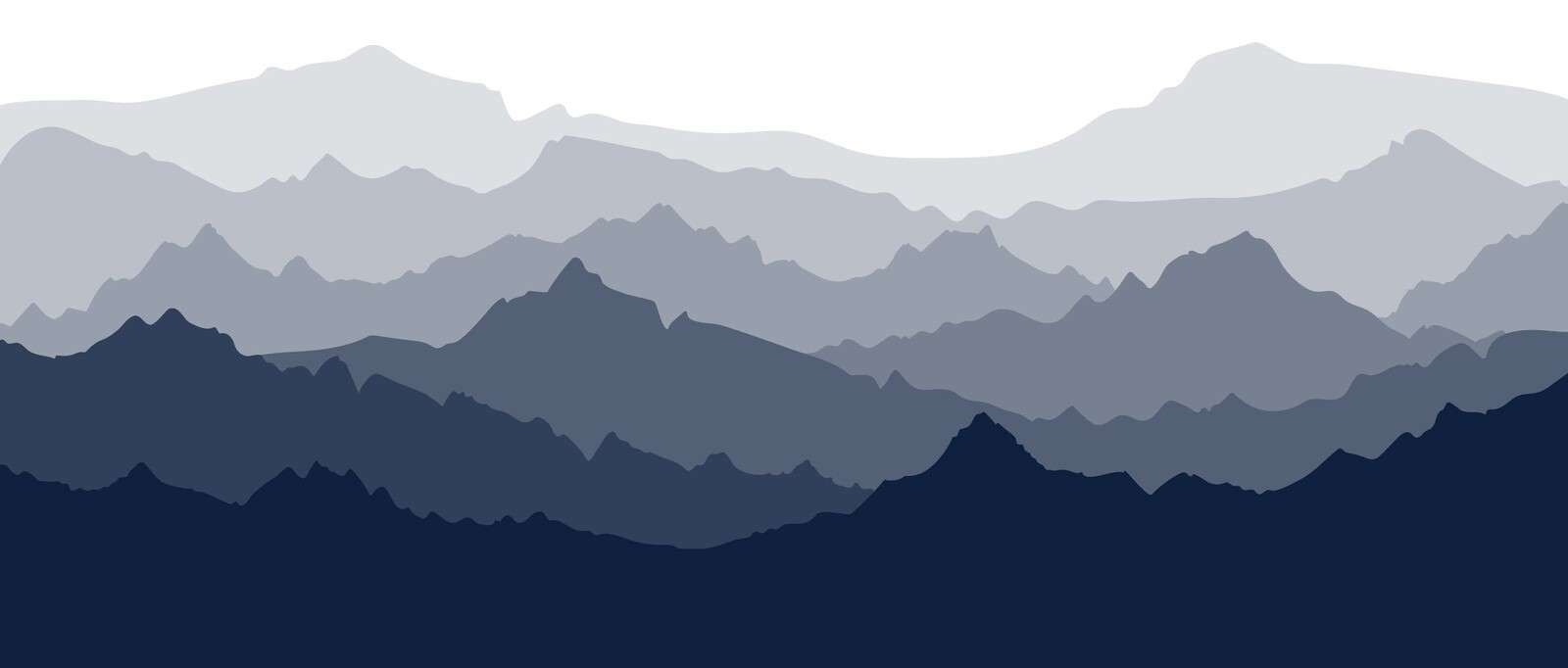 Ruhige blaue Berglagen