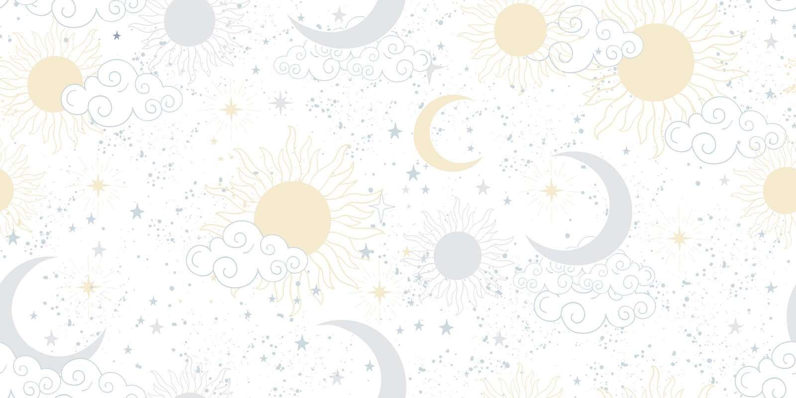 Helle Sonne und Mondhimmel