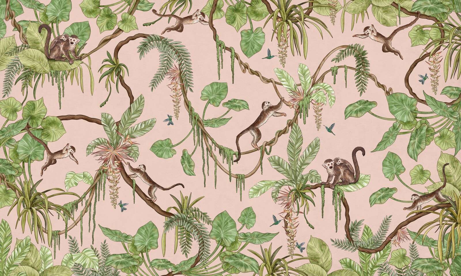 Playful Monkeys - Pink
