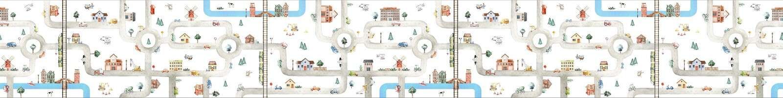 Stadt der Fahrzeuge - Panorama-Doppel