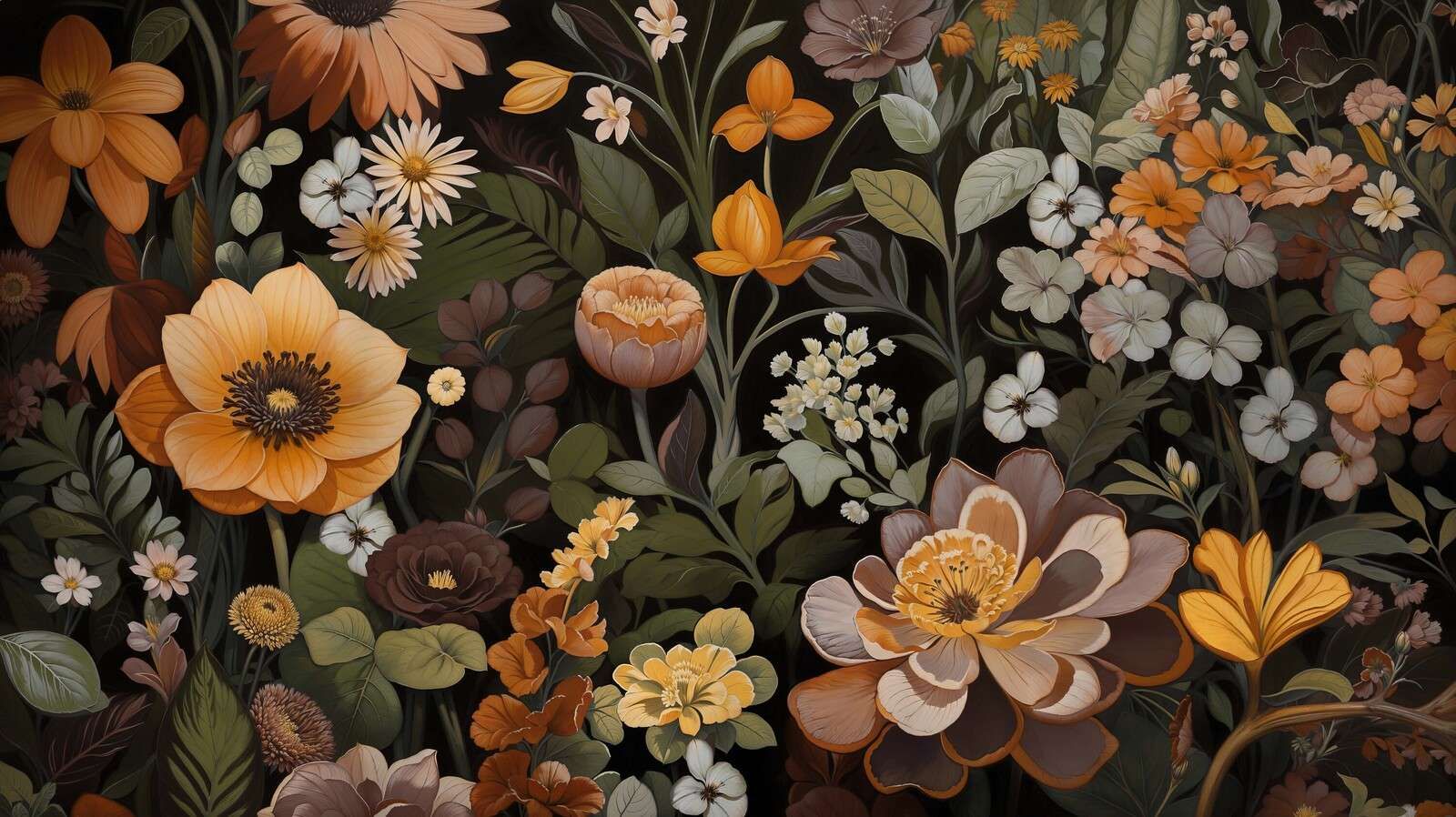 Warme botanische Blumenpracht