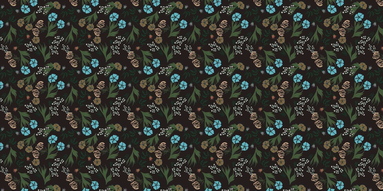 Wilde Blumen auf dunklem Hintergrund