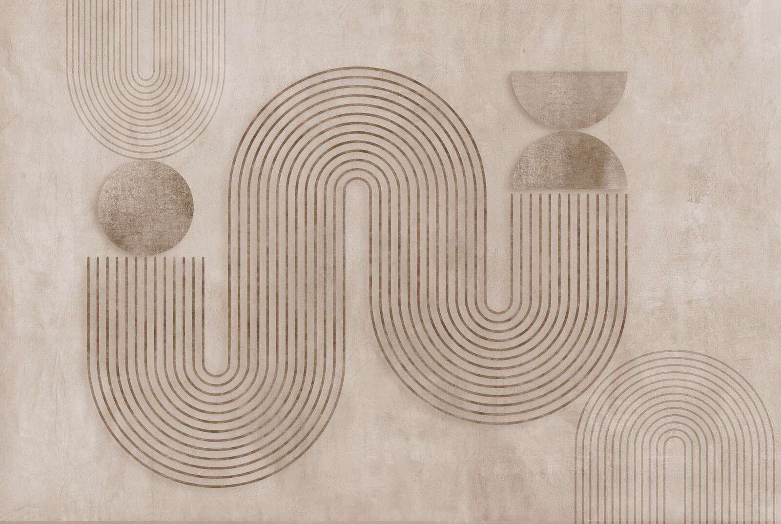 Dynamisches Gleichgewicht Moderne Kunst Beige