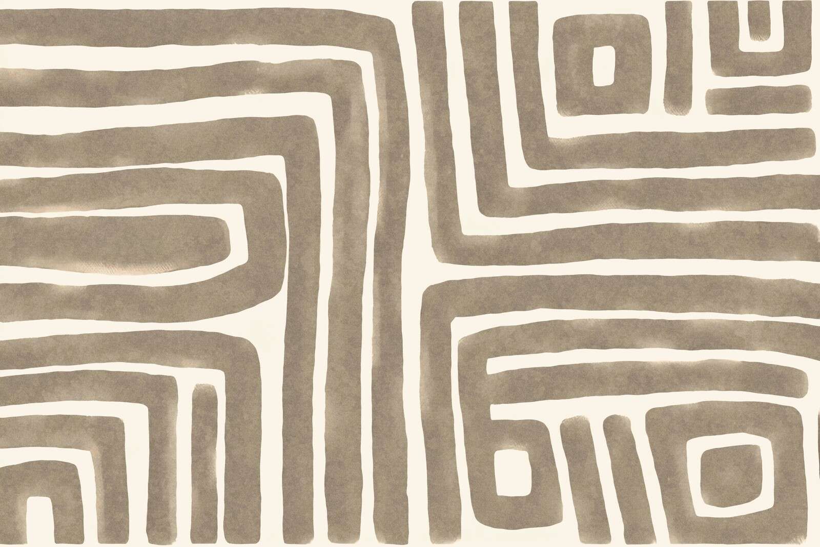 Abstrakte Labyrinthkunst beige