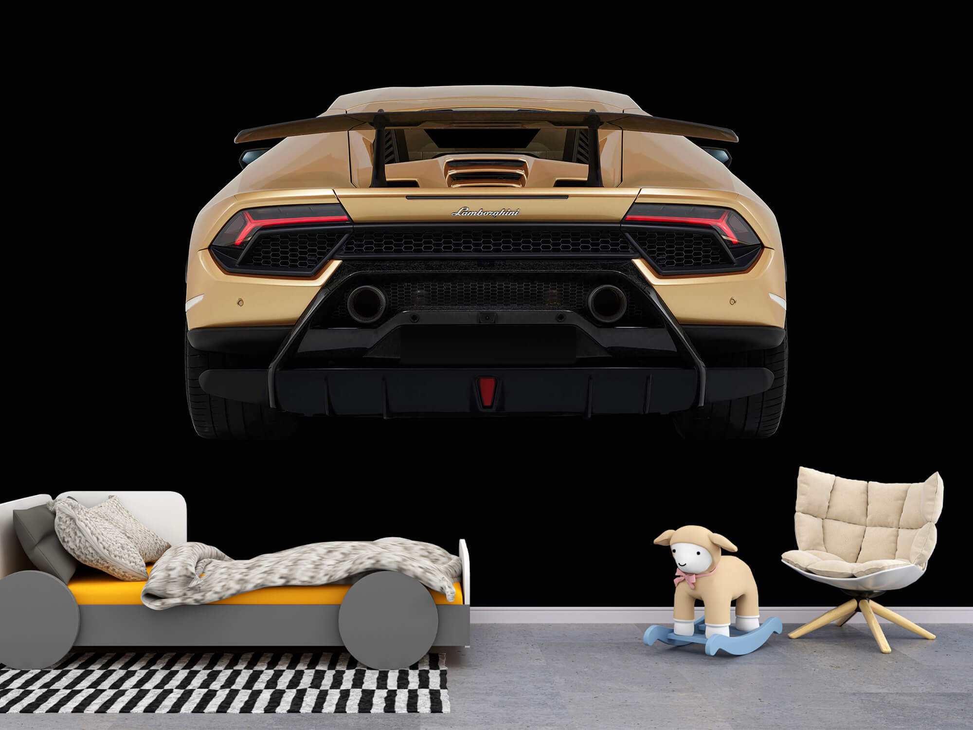Wallpaper Lamborghini Huracán - Heckpartie, schwarz 4