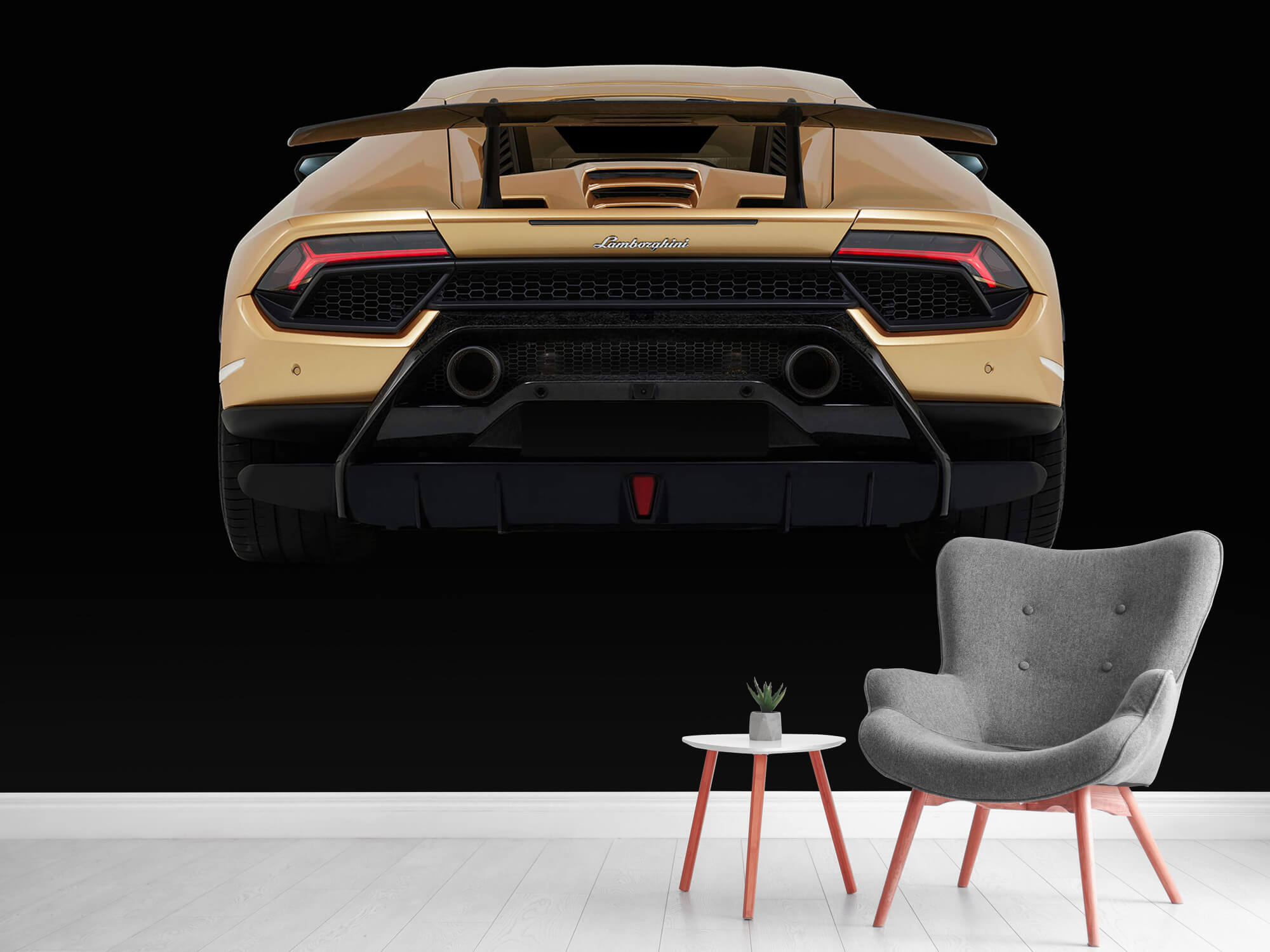 Wallpaper Lamborghini Huracán - Heckpartie, schwarz 11