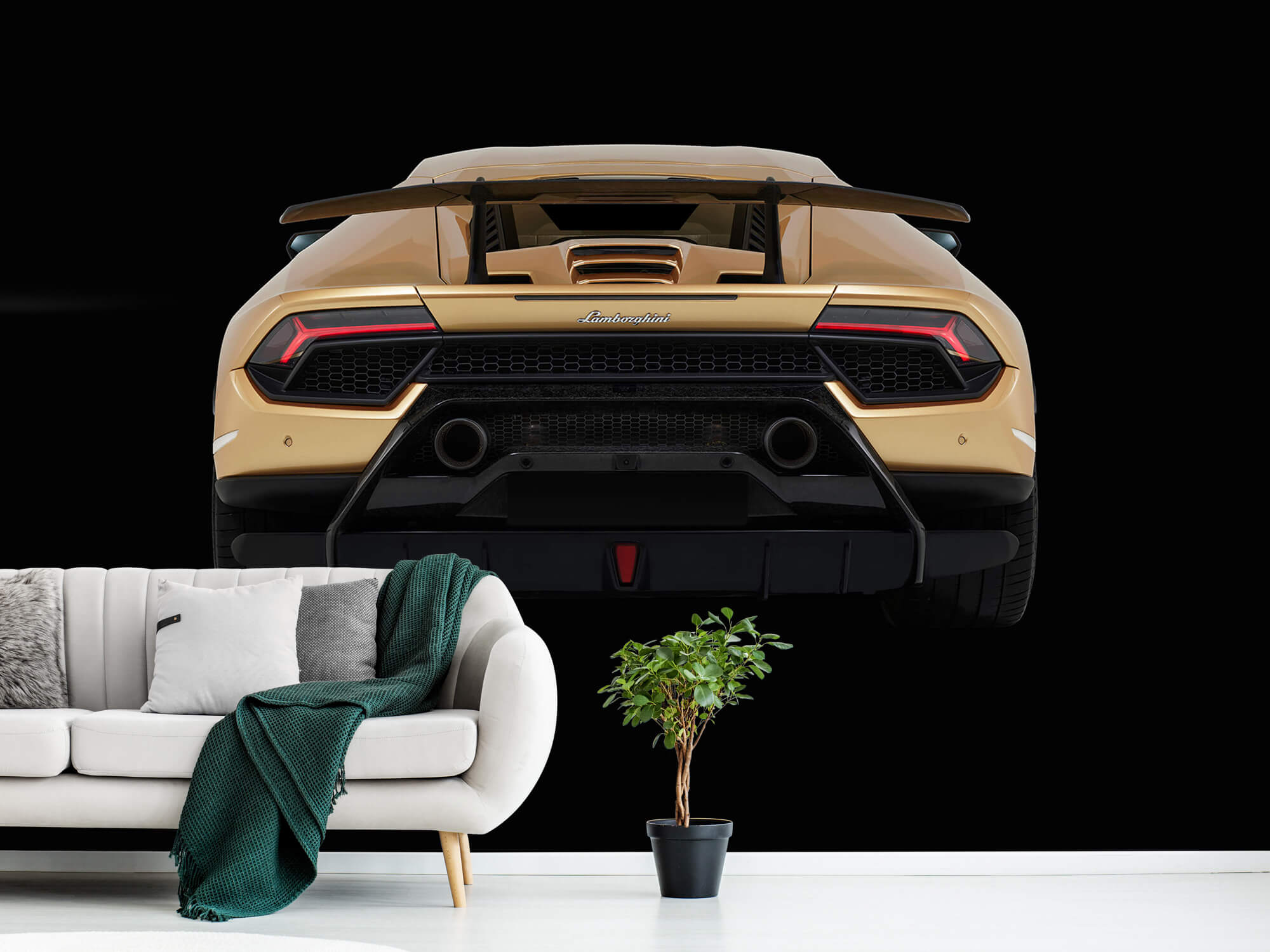 Wallpaper Lamborghini Huracán - Heckpartie, schwarz 12