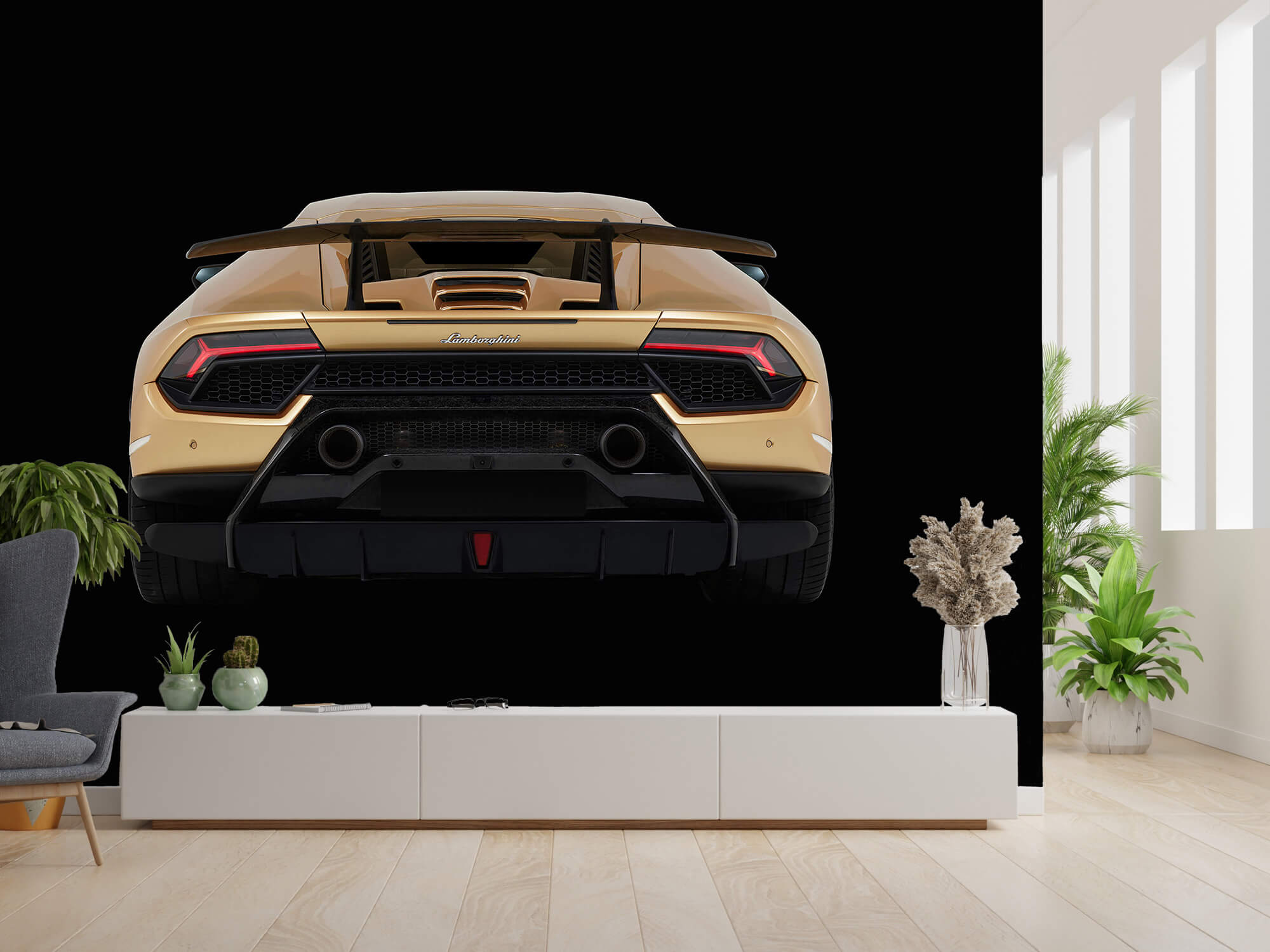 Wallpaper Lamborghini Huracán - Heckpartie, schwarz 2
