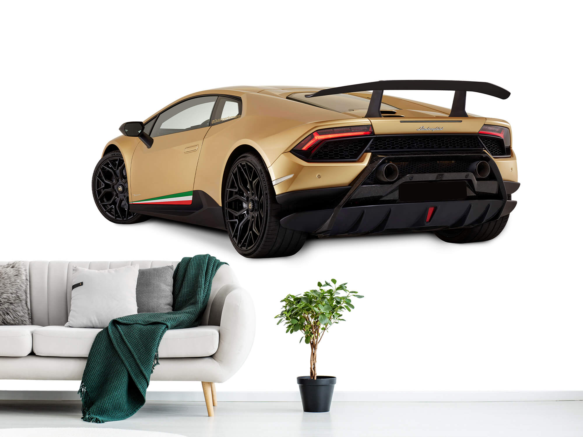 Wallpaper Lamborghini Huracán - Linke hintere Seite, weiß 1