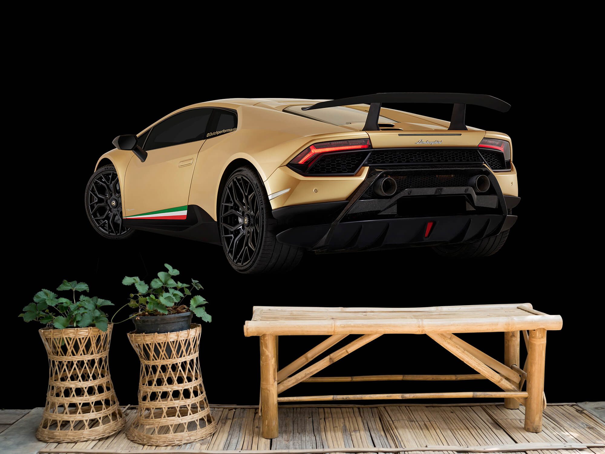 Wallpaper Lamborghini Huracán - Linke hintere Seite, schwarz 6