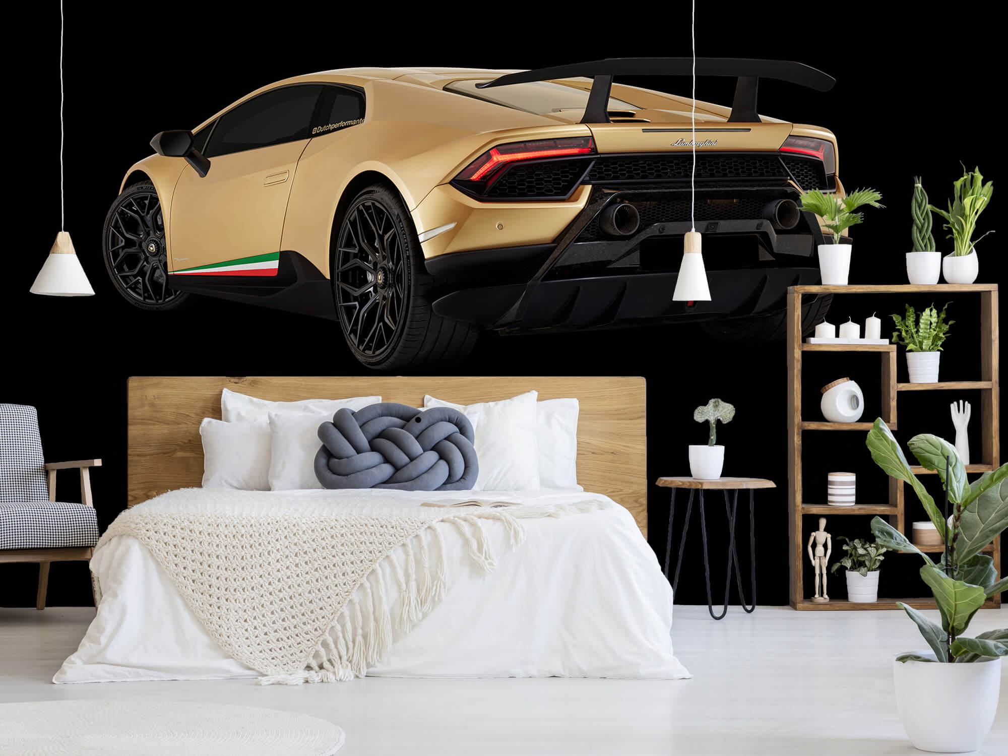 Wallpaper Lamborghini Huracán - Linke hintere Seite, schwarz 1