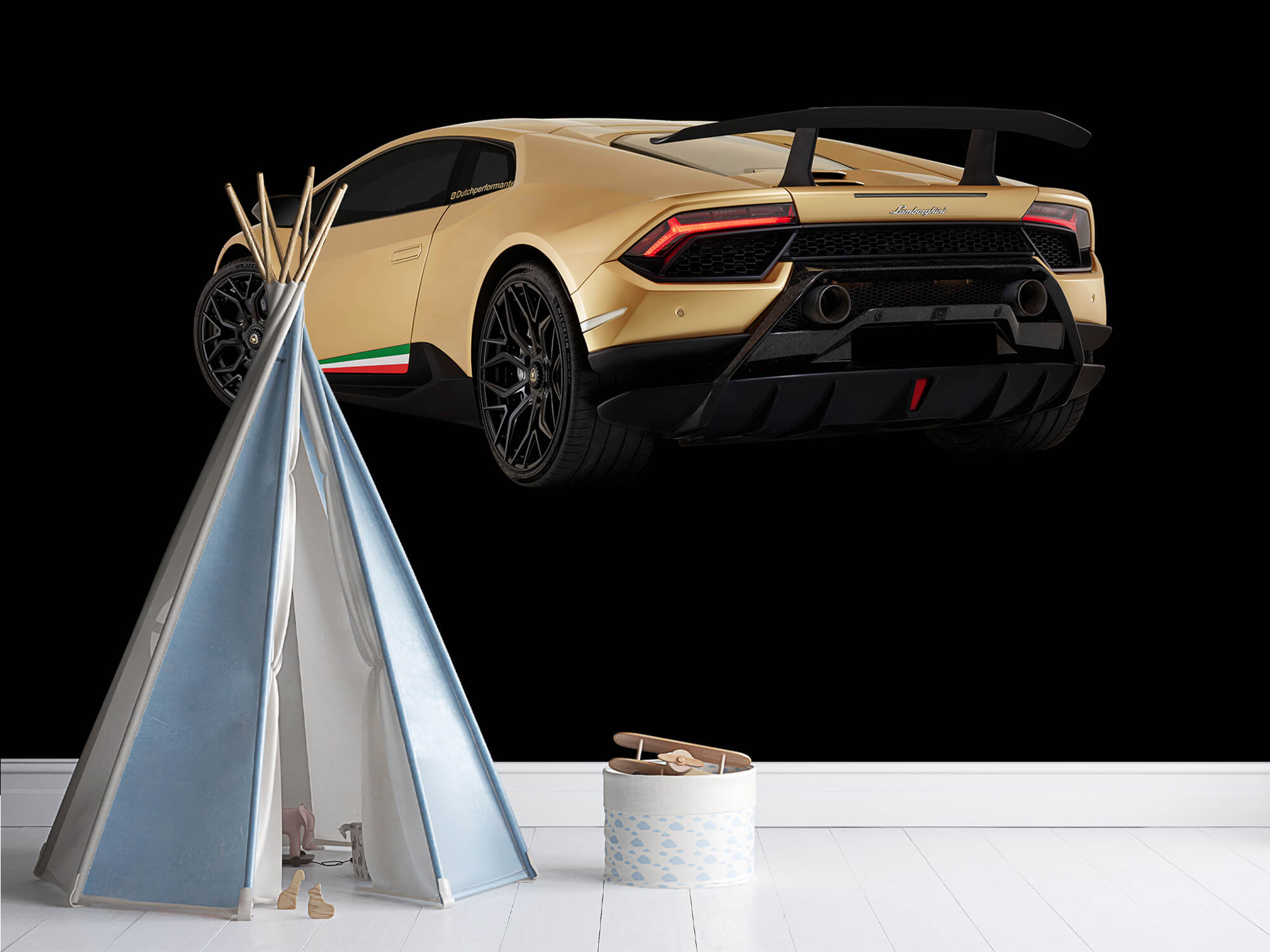 Wallpaper Lamborghini Huracán - Linke hintere Seite, schwarz 4