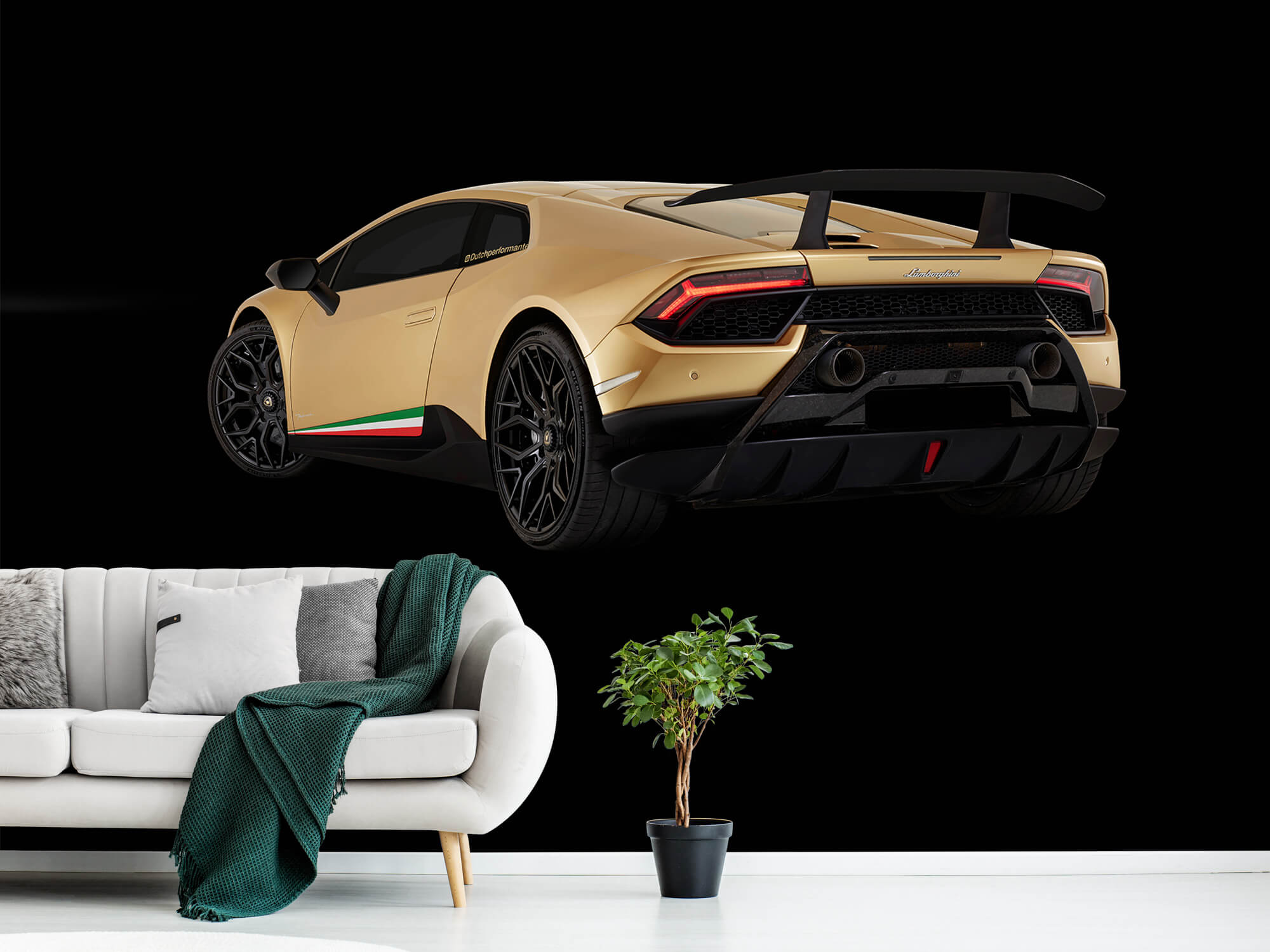 Wallpaper Lamborghini Huracán - Linke hintere Seite, schwarz 13
