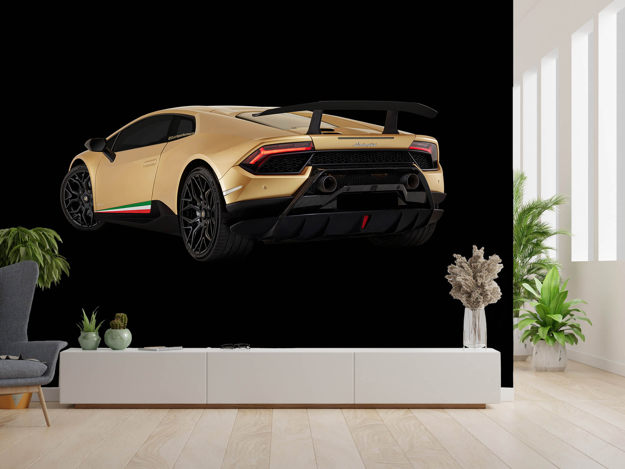 Wallpaper Lamborghini Huracán - Linke hintere Seite, schwarz 9