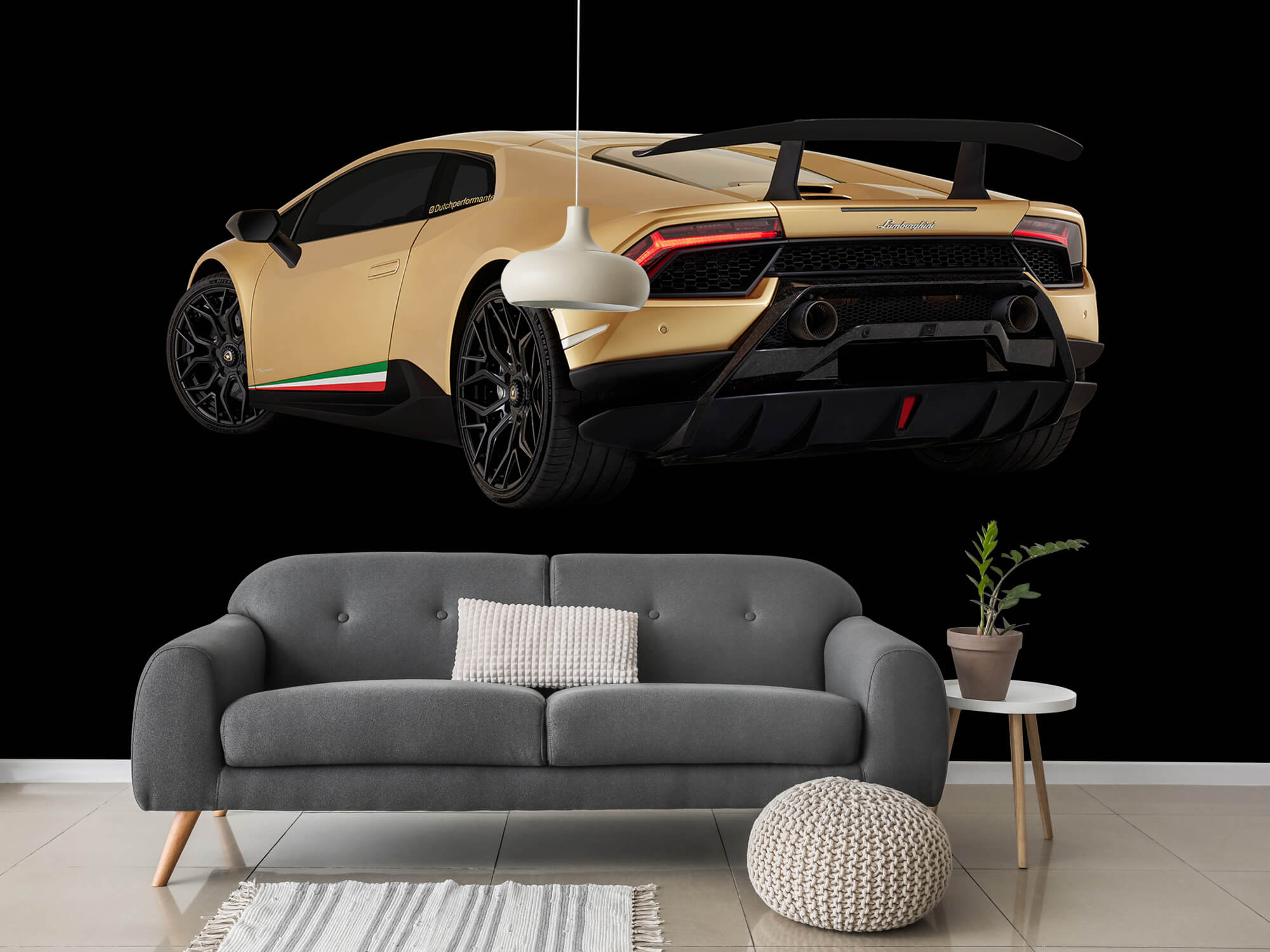 Wallpaper Lamborghini Huracán - Linke hintere Seite, schwarz 3