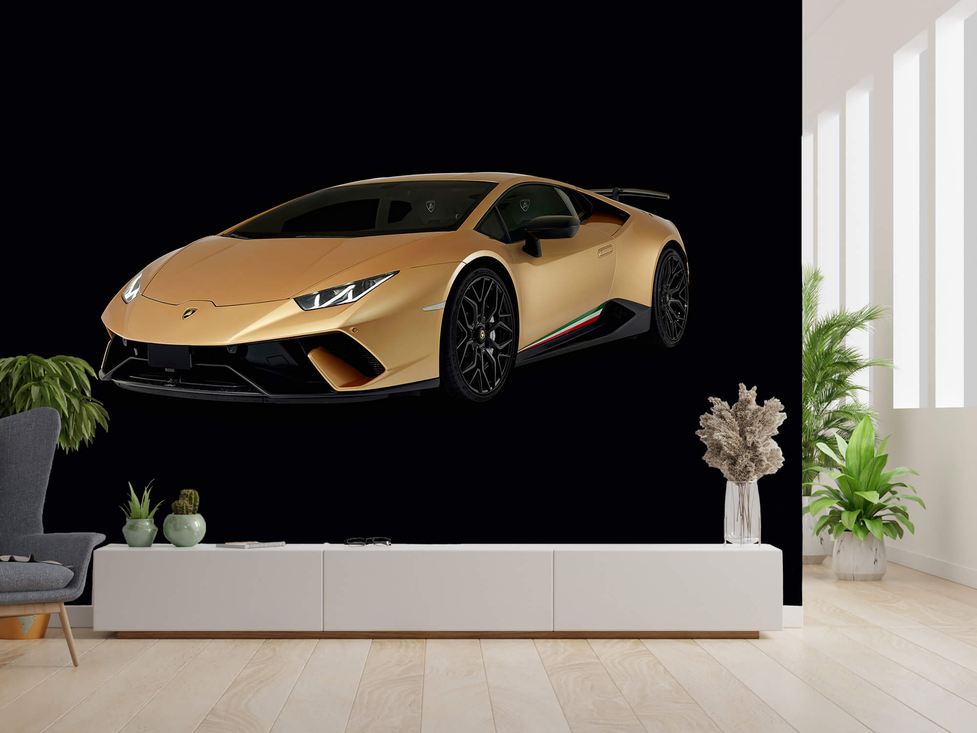 Wallpaper Lamborghini Huracán - Rechts vorne, schwarz 4