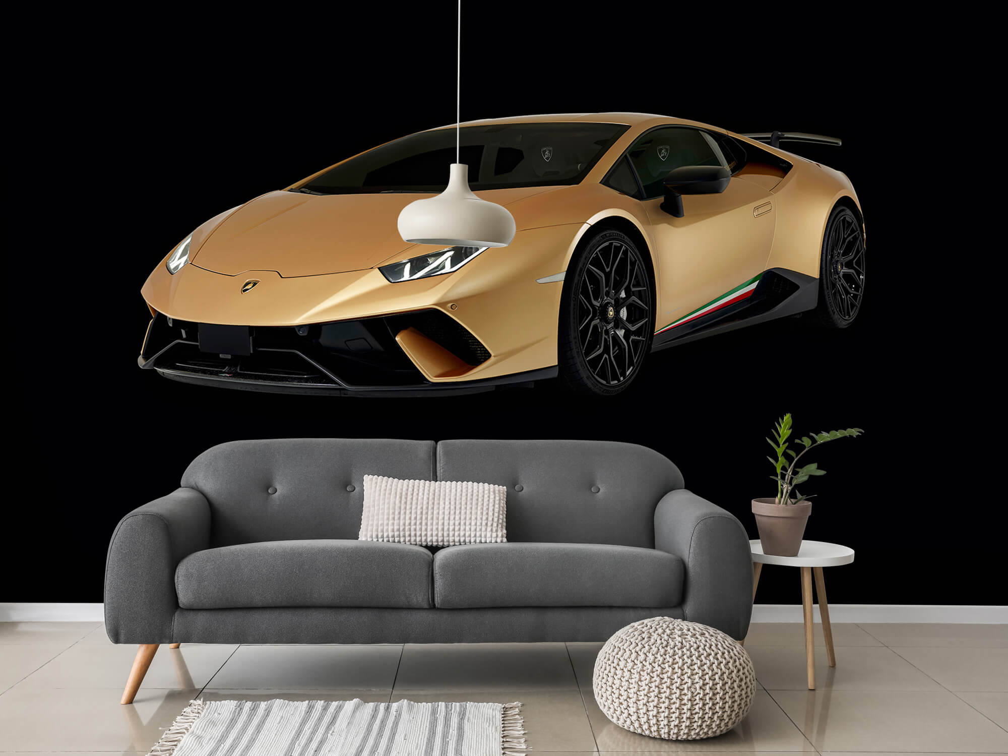 Wallpaper Lamborghini Huracán - Rechts vorne, schwarz 15