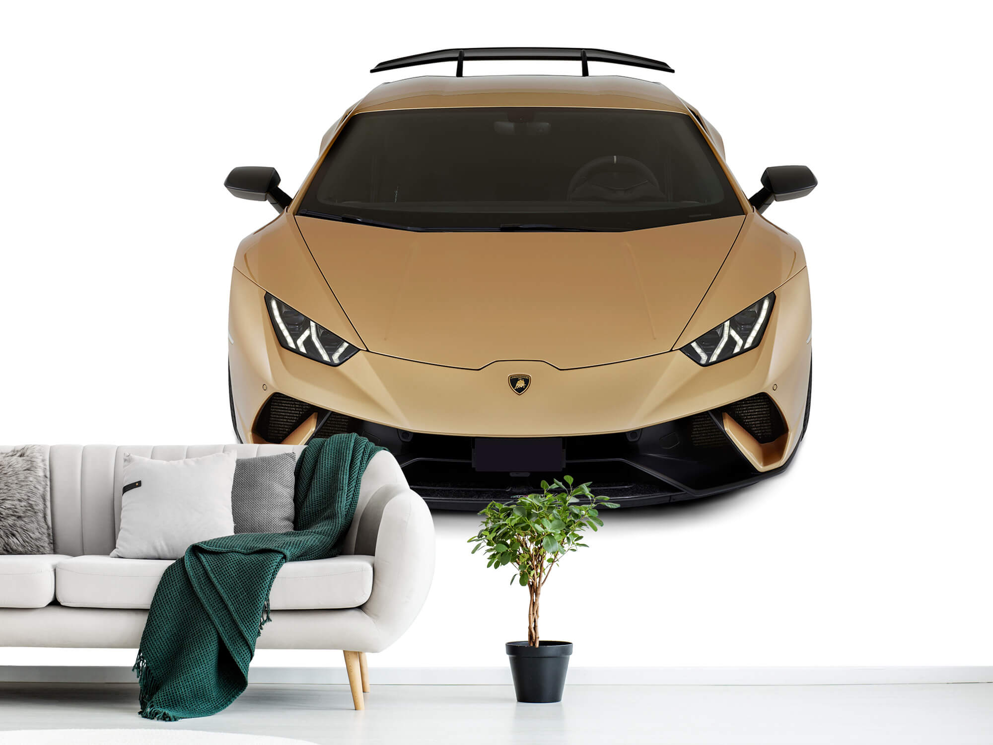 Wallpaper Lamborghini Huracán - Front von oben, weiß 1