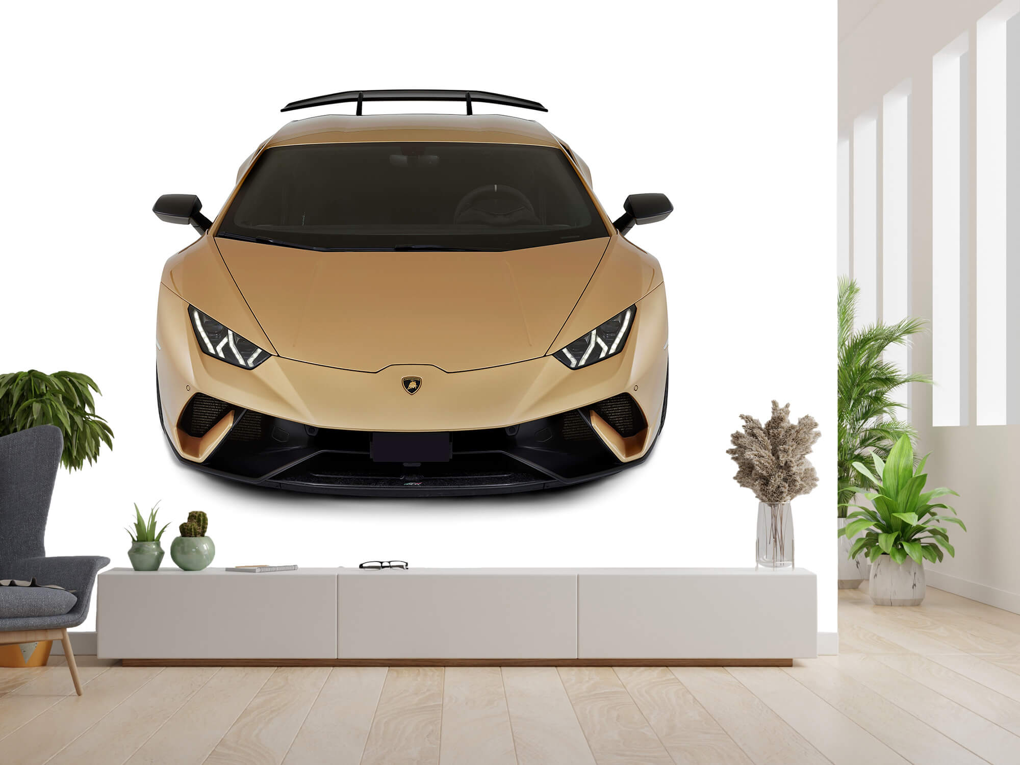 Wallpaper Lamborghini Huracán - Front von oben, weiß 4