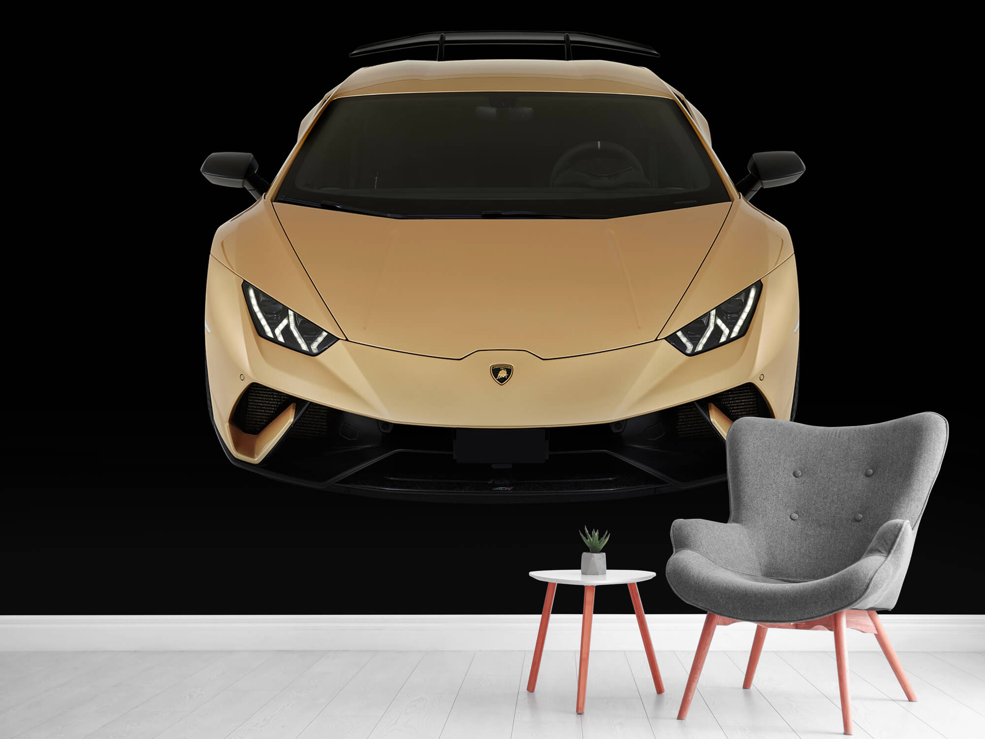 Wallpaper Lamborghini Huracán - Front von oben, schwarz 10
