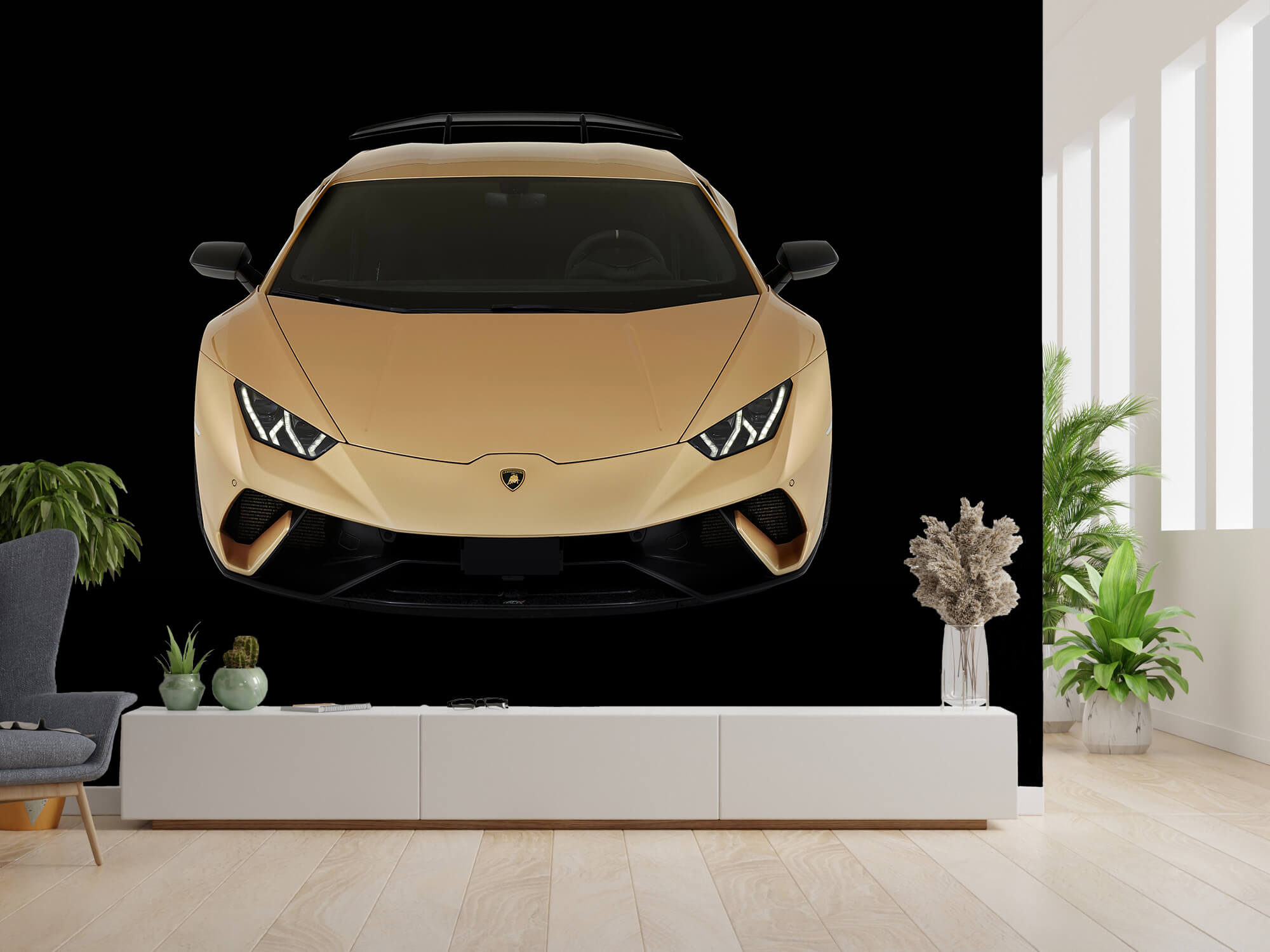 Wallpaper Lamborghini Huracán - Front von oben, schwarz 14