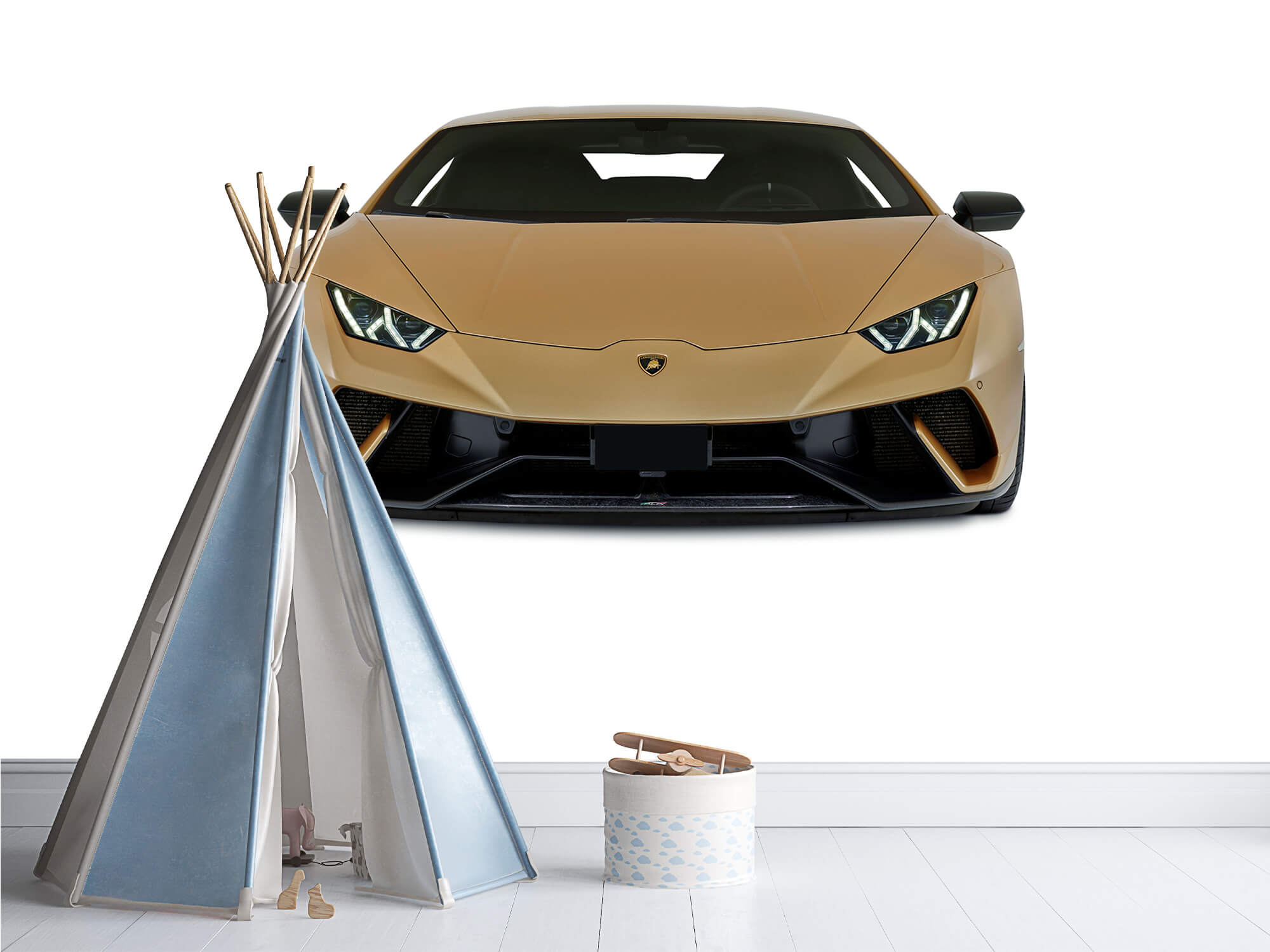 Wallpaper Lamborghini Huracán - Front, weiß 9