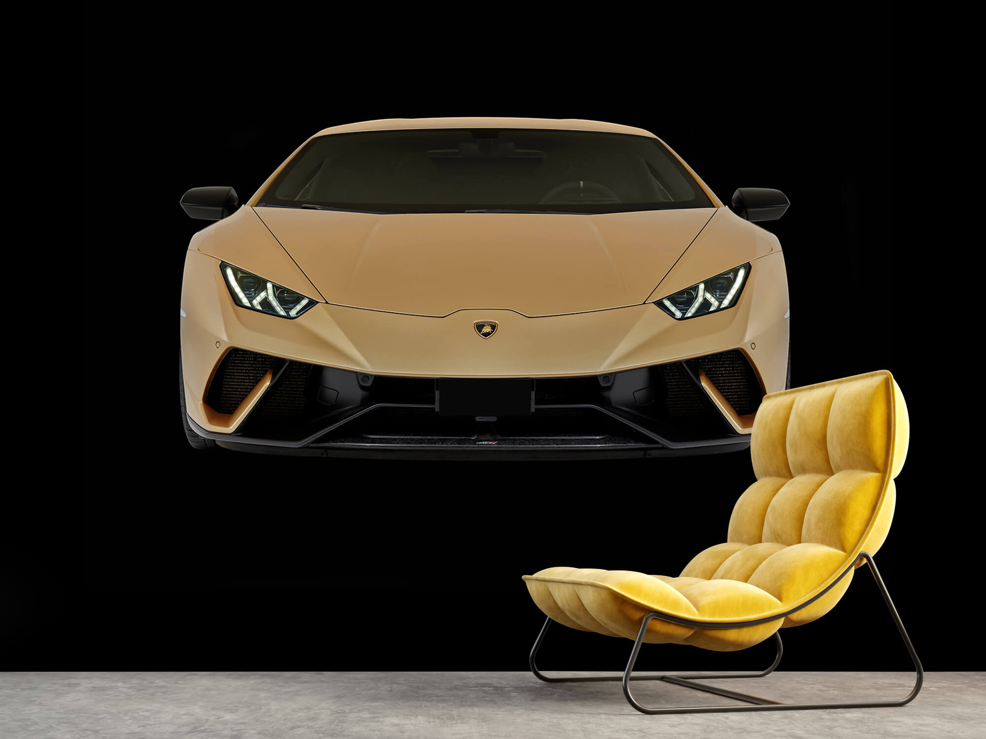 Wallpaper Lamborghini Huracán - Front, schwarz 4