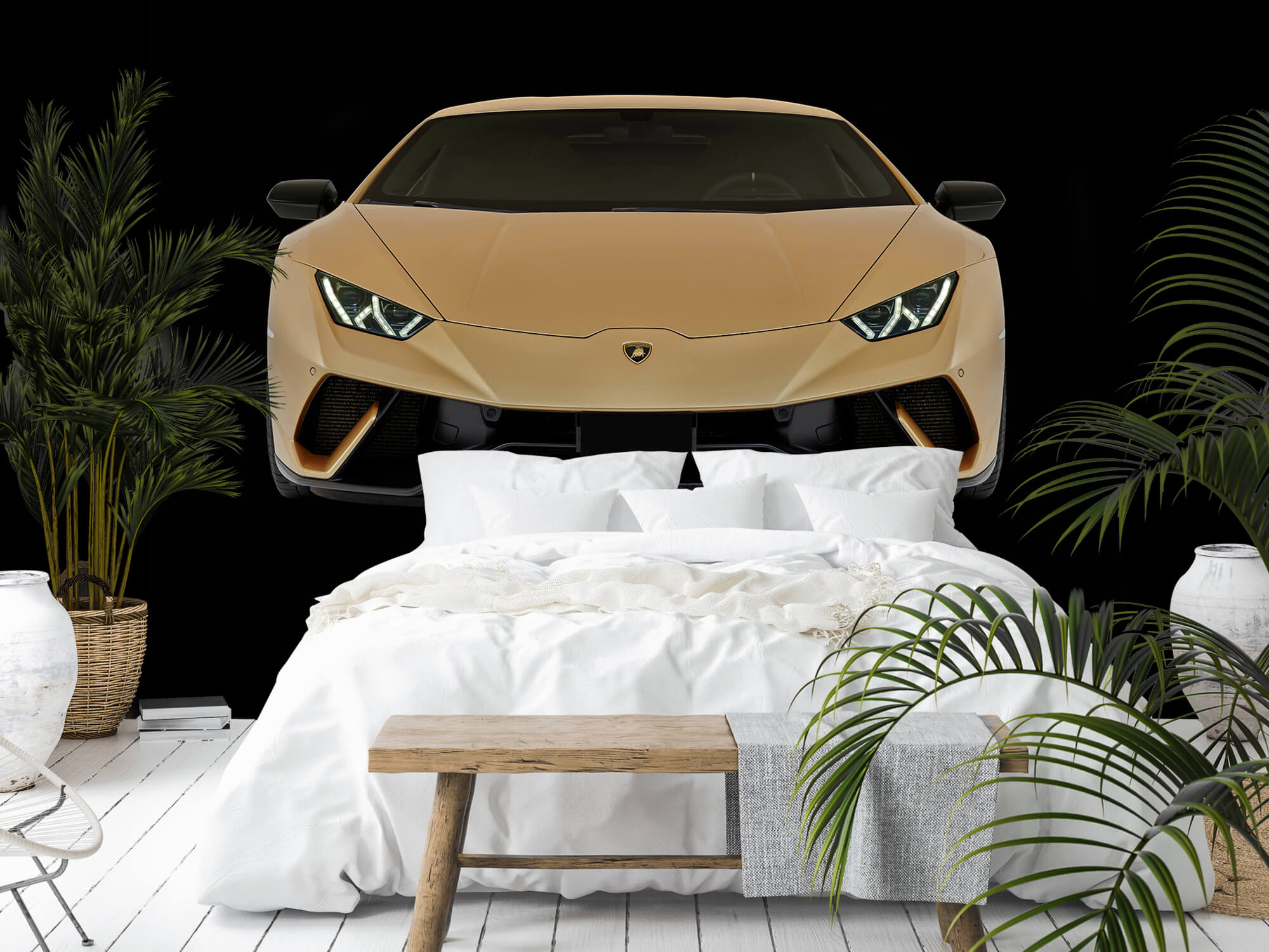 Wallpaper Lamborghini Huracán - Front, schwarz 11