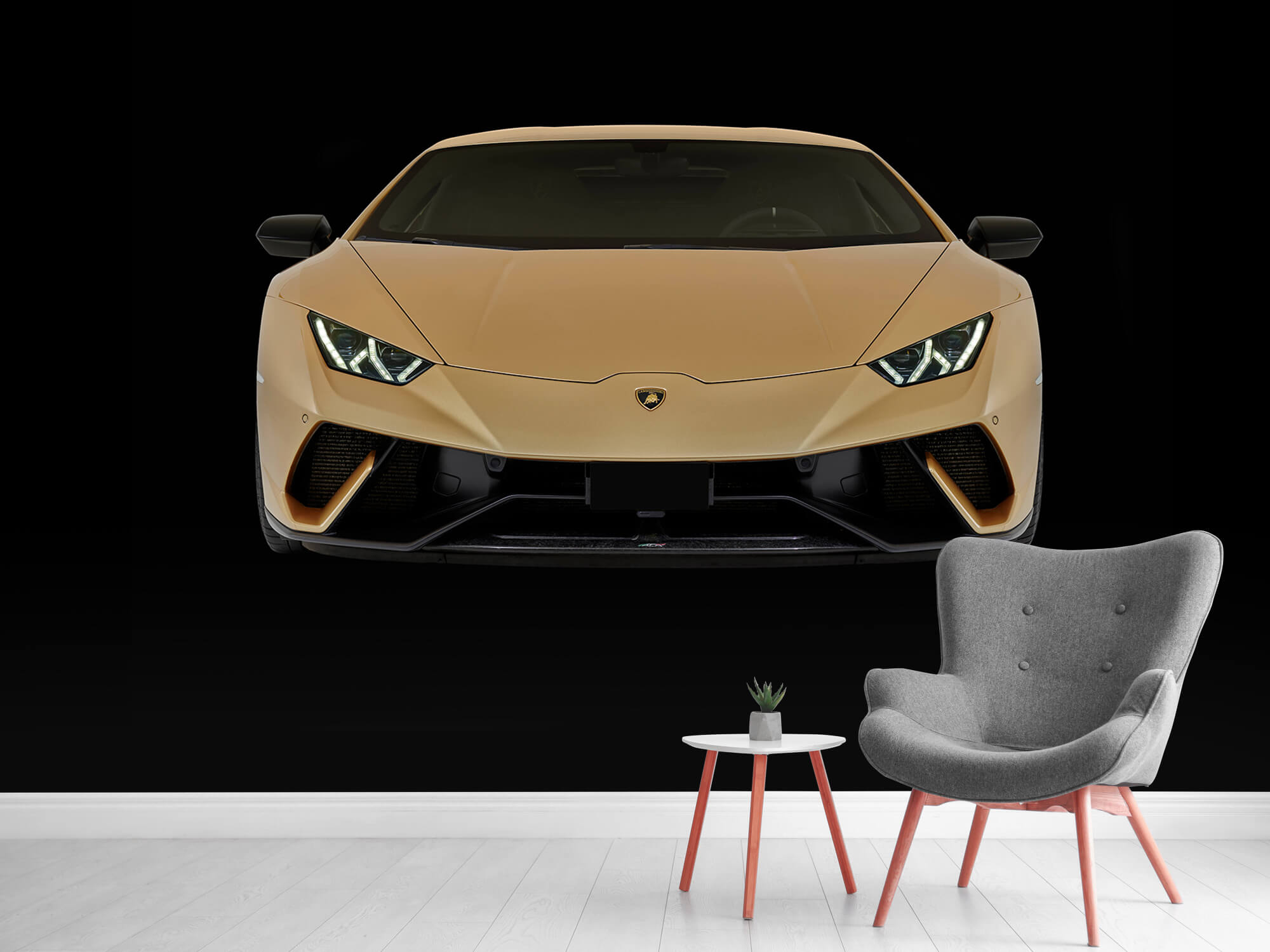 Wallpaper Lamborghini Huracán - Front, schwarz 12