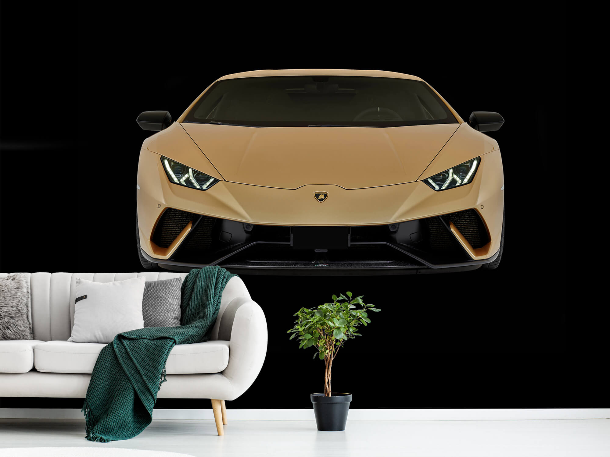 Wallpaper Lamborghini Huracán - Front, schwarz 1