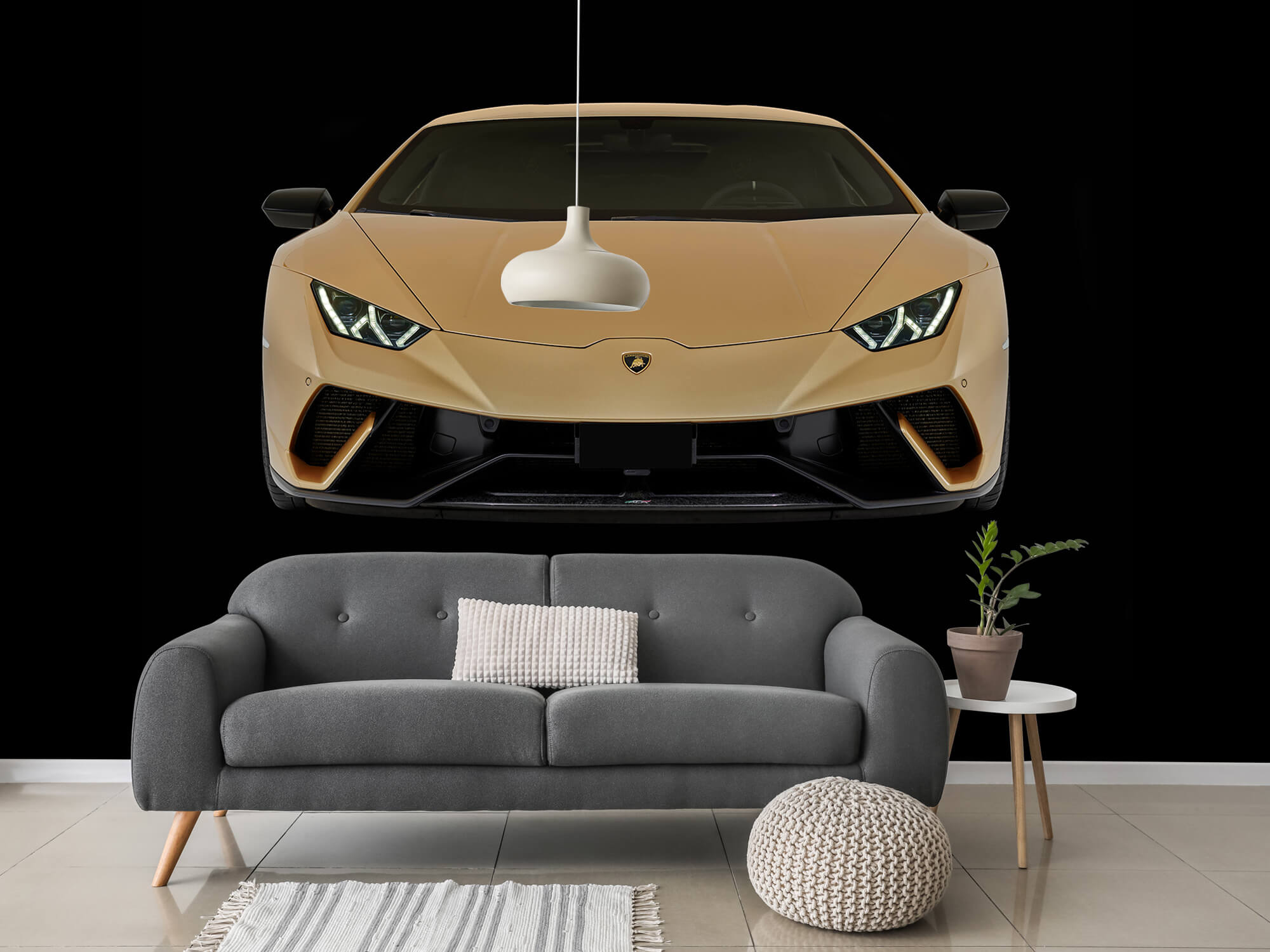 Wallpaper Lamborghini Huracán - Front, schwarz 3