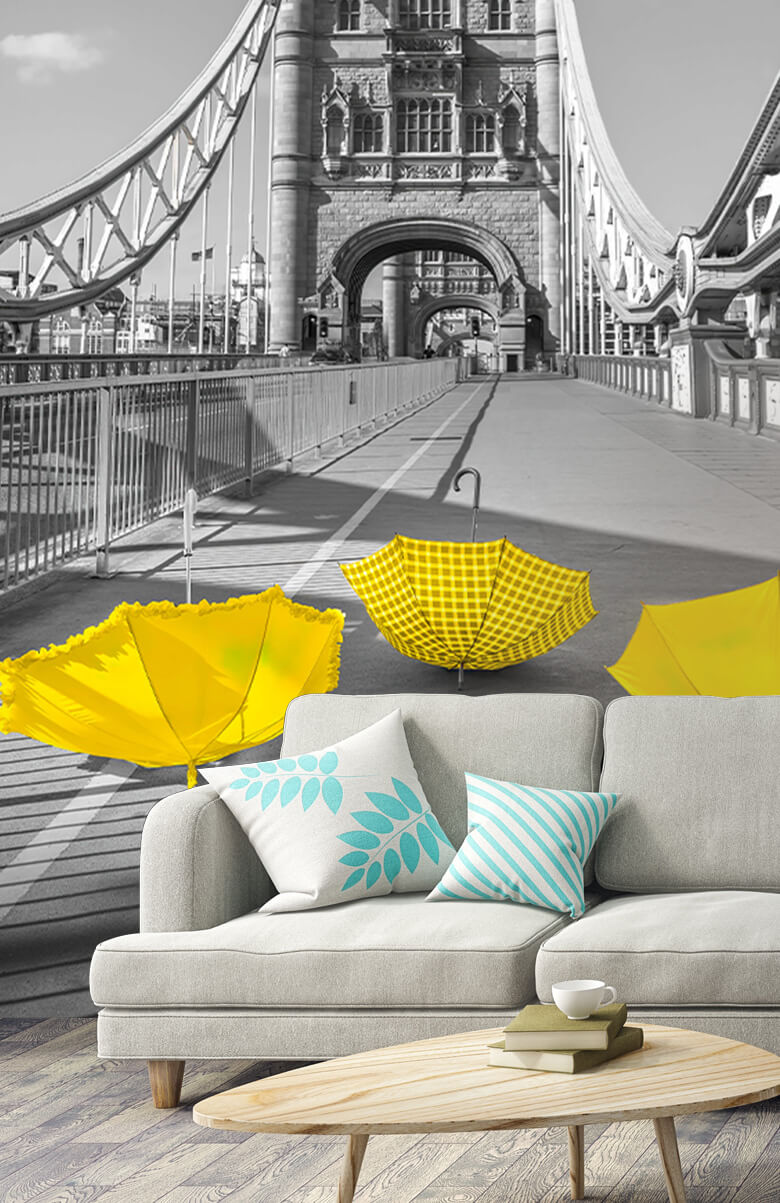  Gelbe Schirme auf der Tower Bridge 7