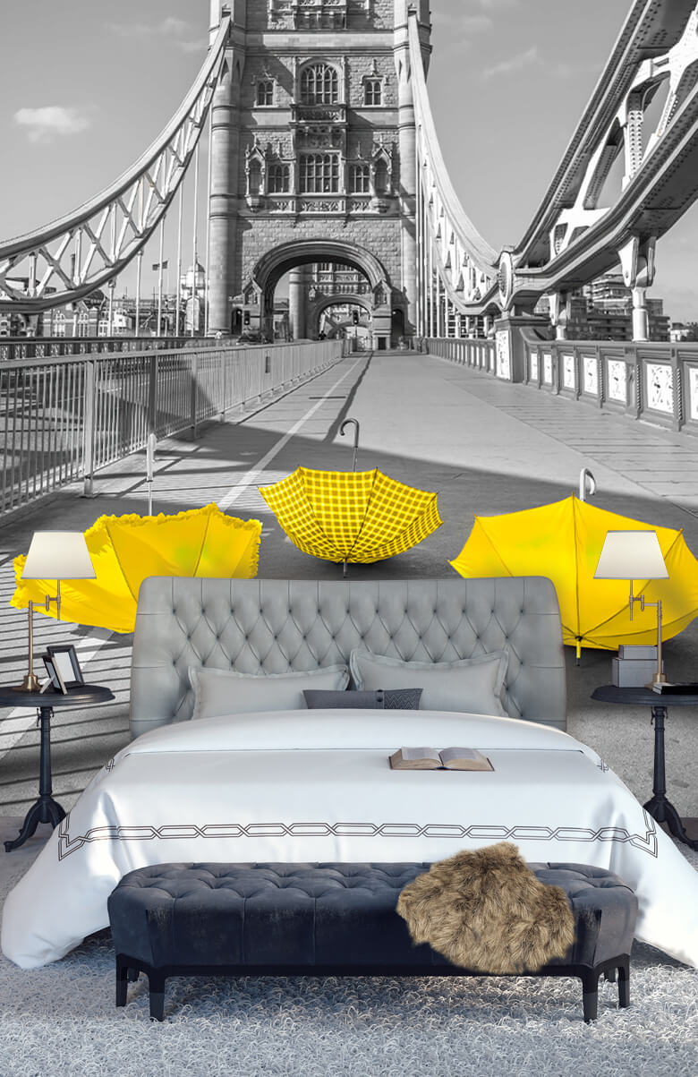  Gelbe Schirme auf der Tower Bridge 6