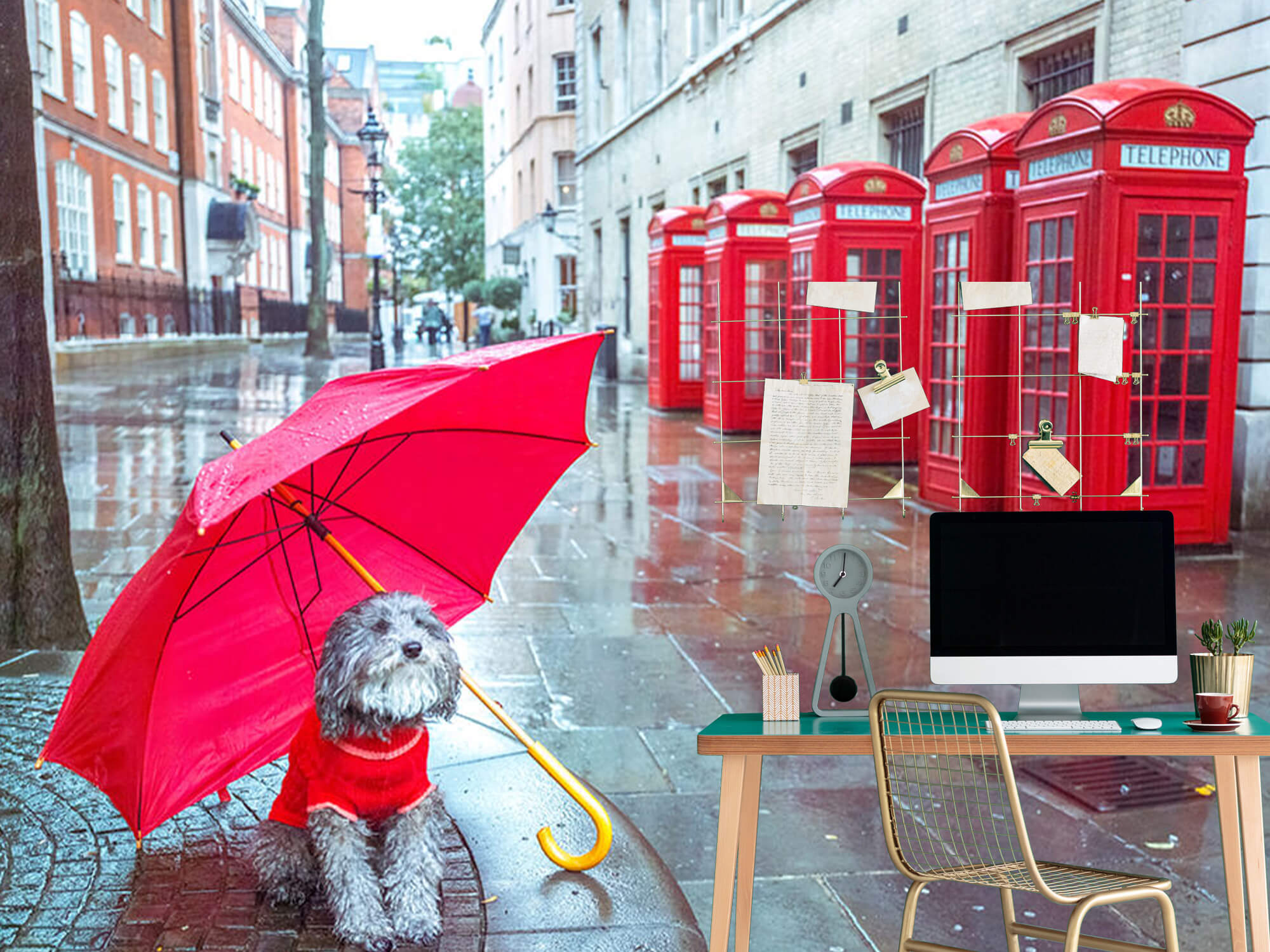  Hund mit Regenschirm 7